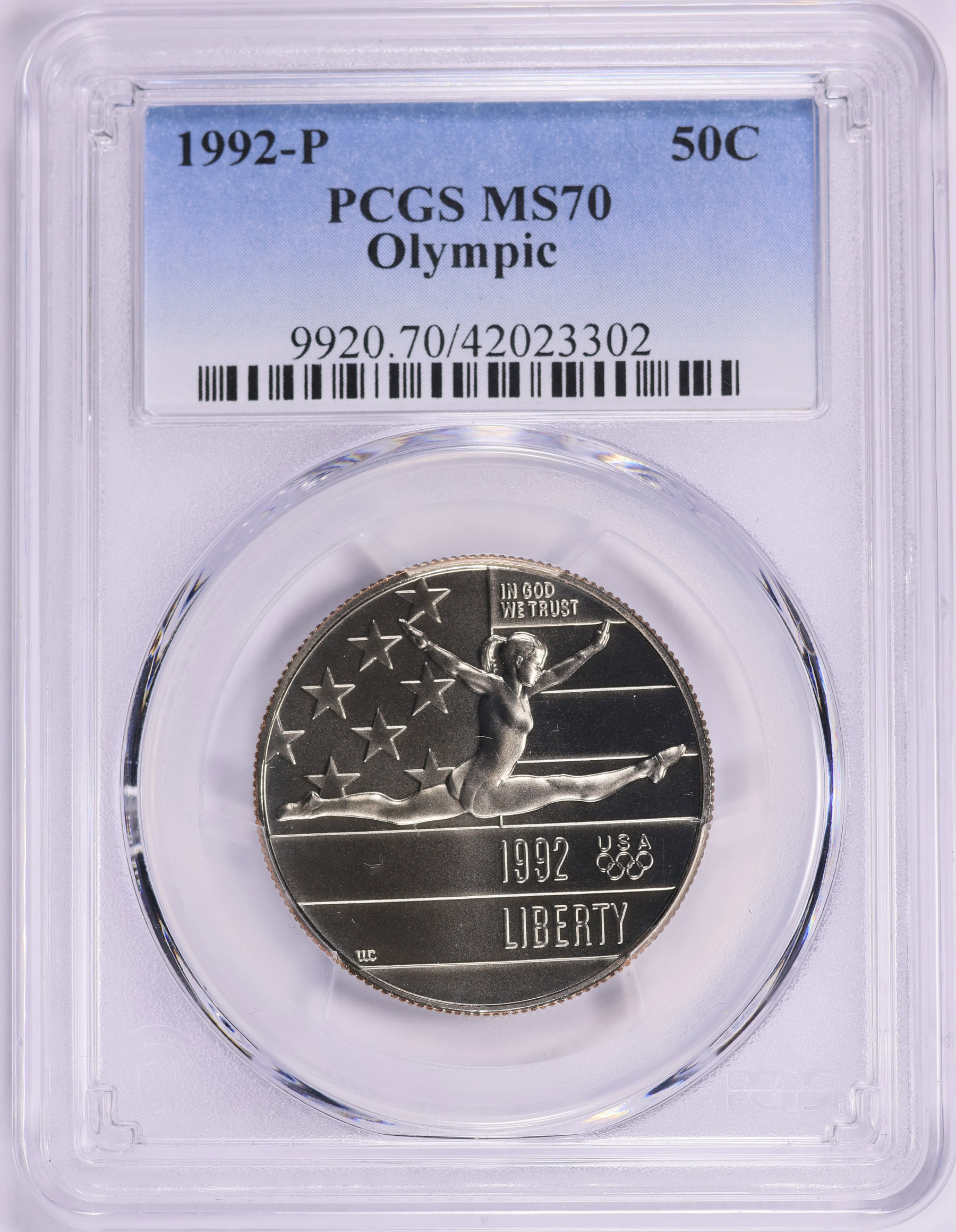 1992-P XXV Olympiad Clad Half Dollar PCGS MS-70 (Item 2003122