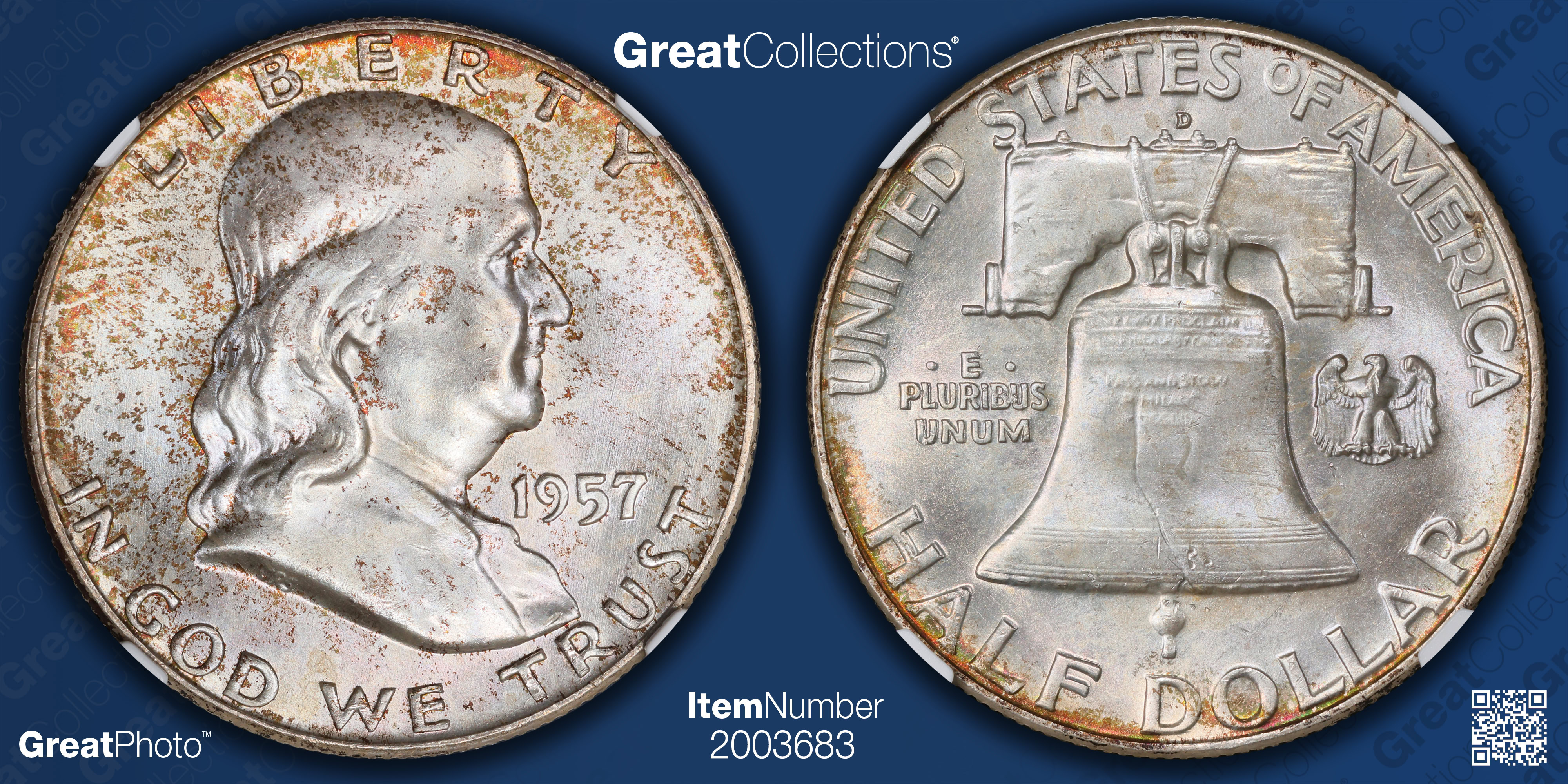 1957-D Franklin Half Dollar NGC MS-67 FBL (Item 2003683