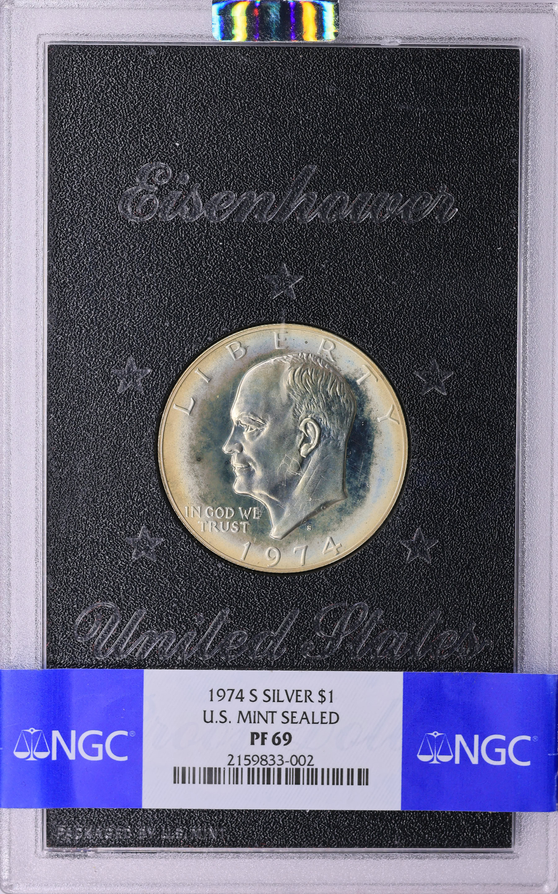 1974-S Eisenhower Dollar Silver NGC Proof-69 (US Mint Sealed