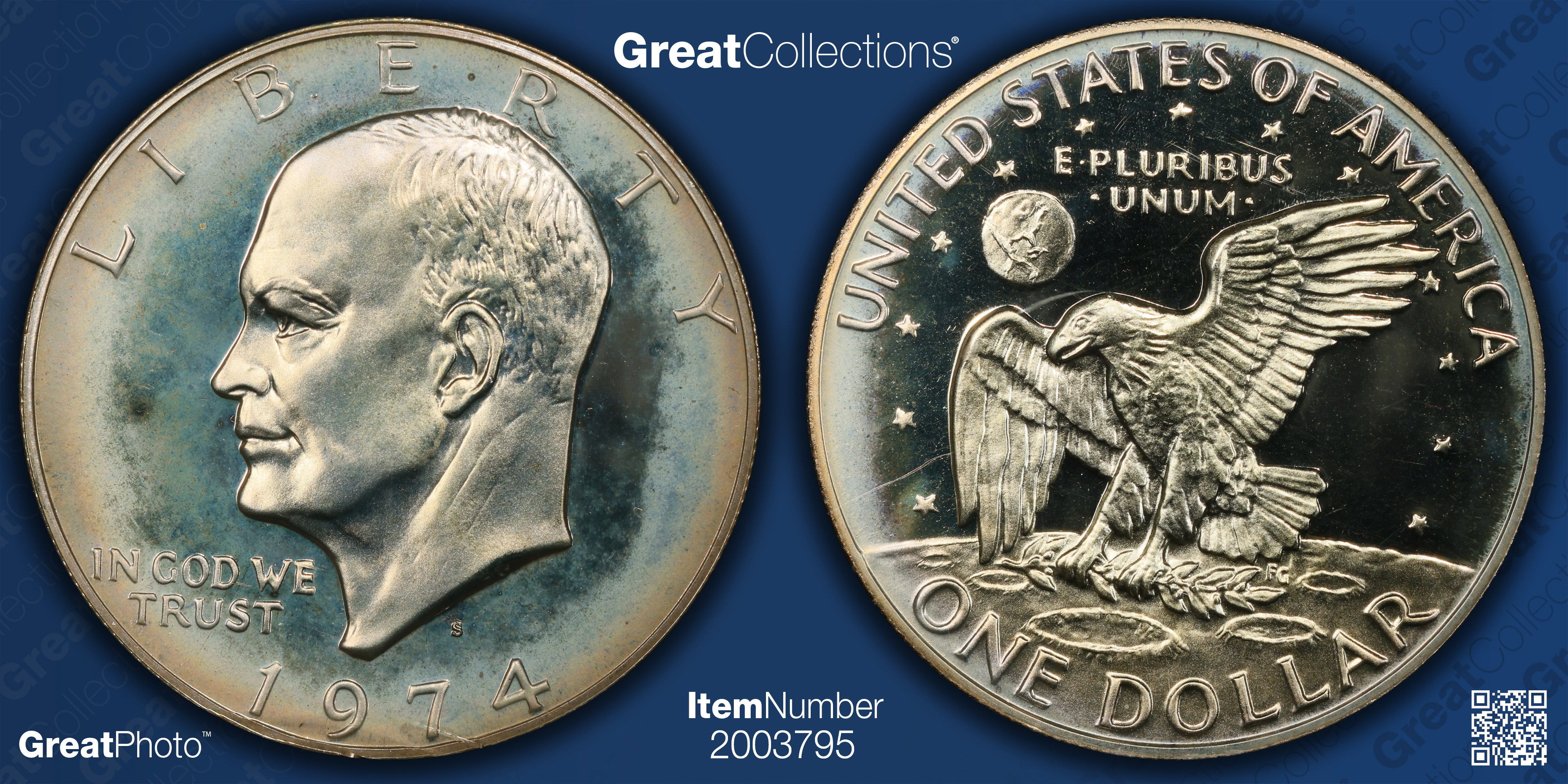1974年フランス リヴル・ド・ケルズ　超大型銀メダル NGC高鑑定 1974-S Eisenhower Dollar Silver NGC Proof-69 (US Mint Sealed