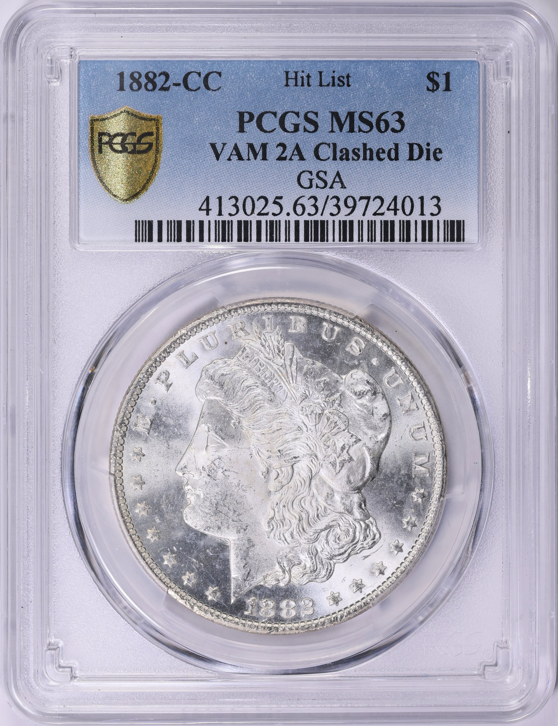 1882-CC Morgan Silver Dollar Clashed Die VAM-2A *Hit List 40* PCGS