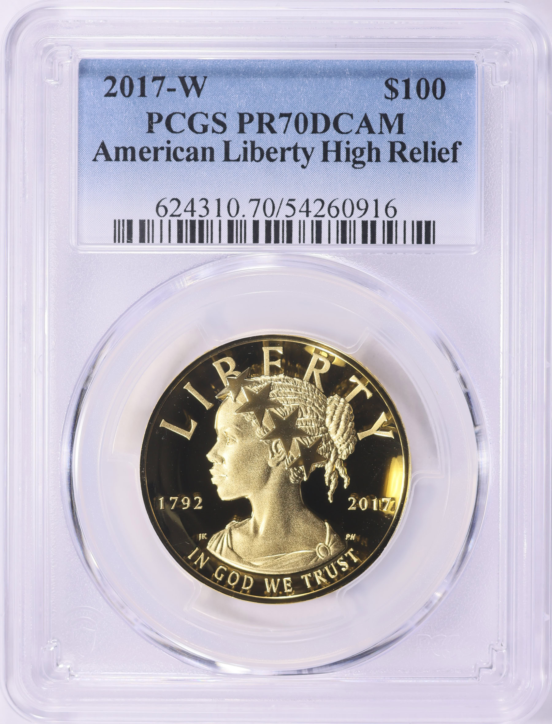 2017-W Gold $100 American Liberty High Relief 225th Anniversary