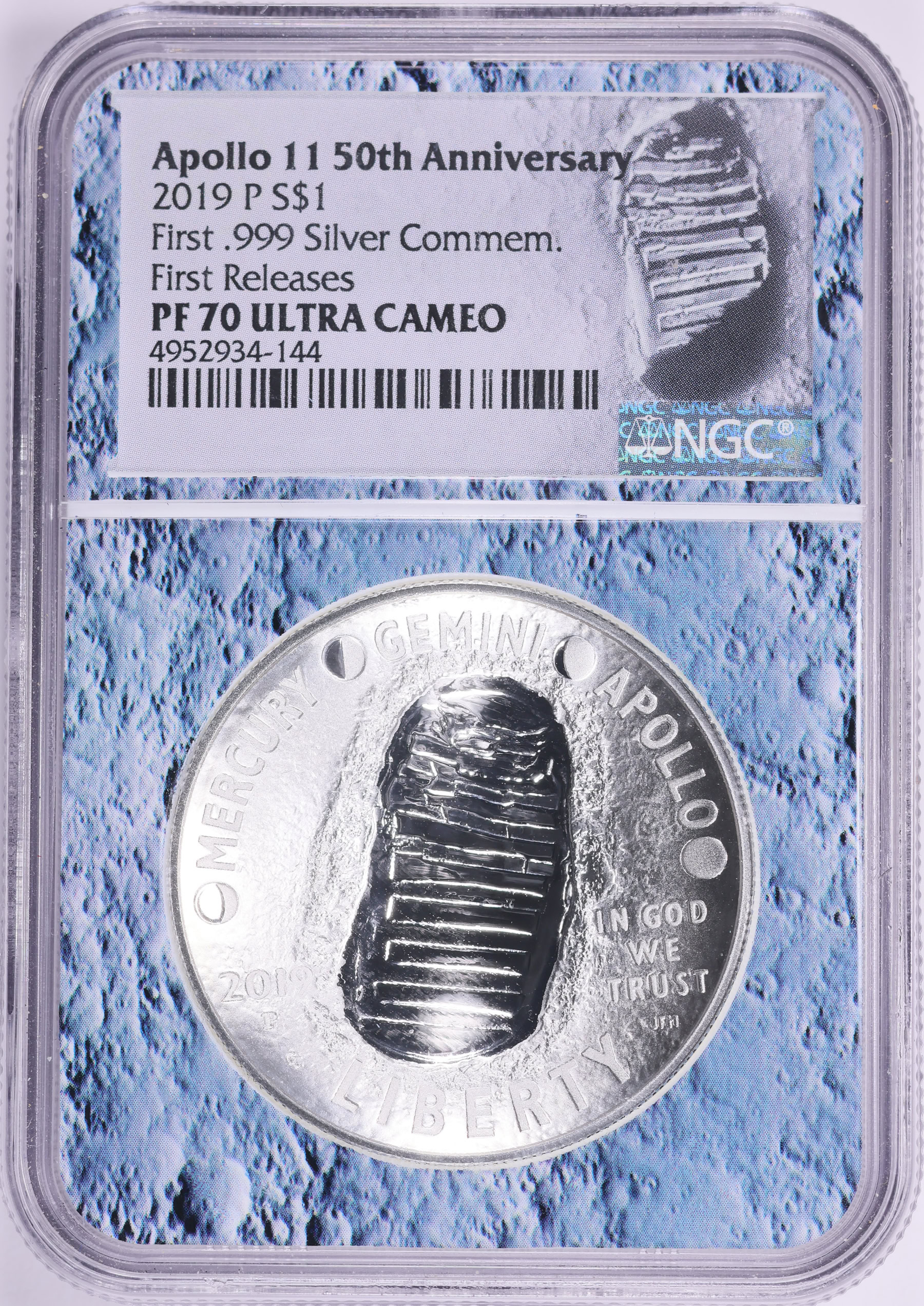 2019-P Apollo 11 50th Anniversary Silver Dollar First Releases NGC ...