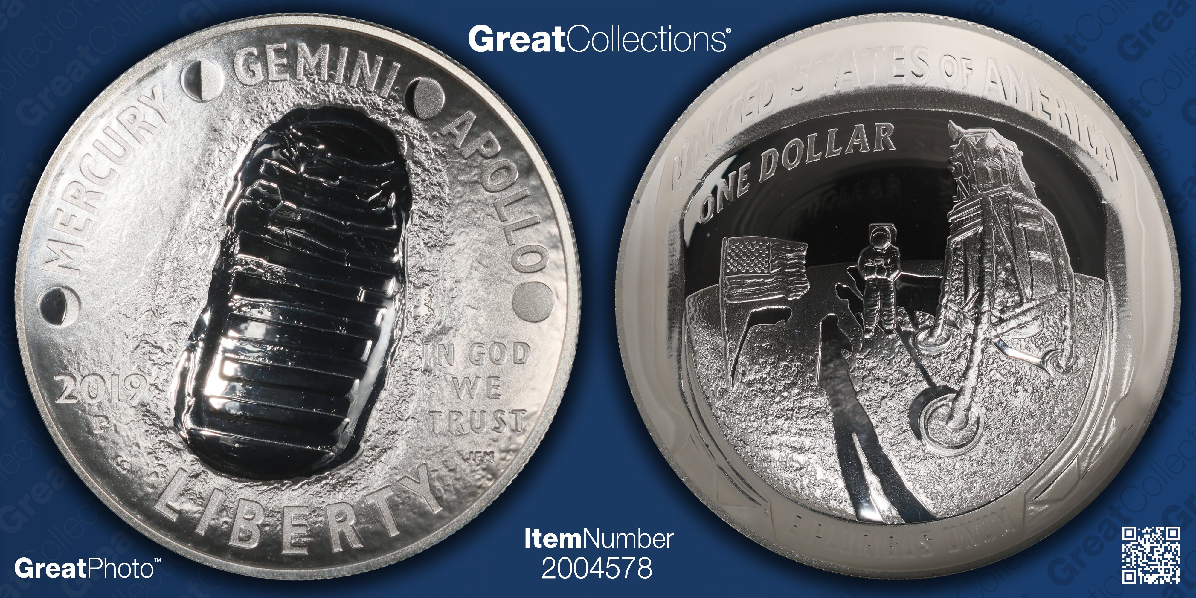 2019-P Apollo 11 50th Anniversary Silver Dollar First Releases NGC ...