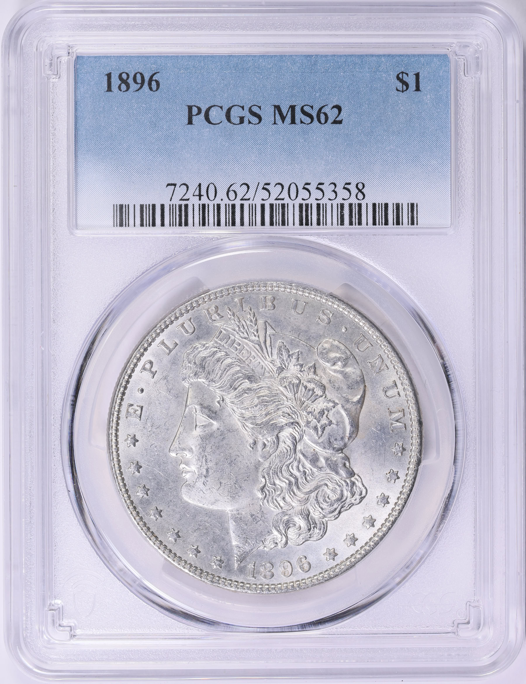 未使用pcgs社MS62アメリカ銀貨 1896 Morgan Silver Dollar PCGS MS-62 (Item 2004771