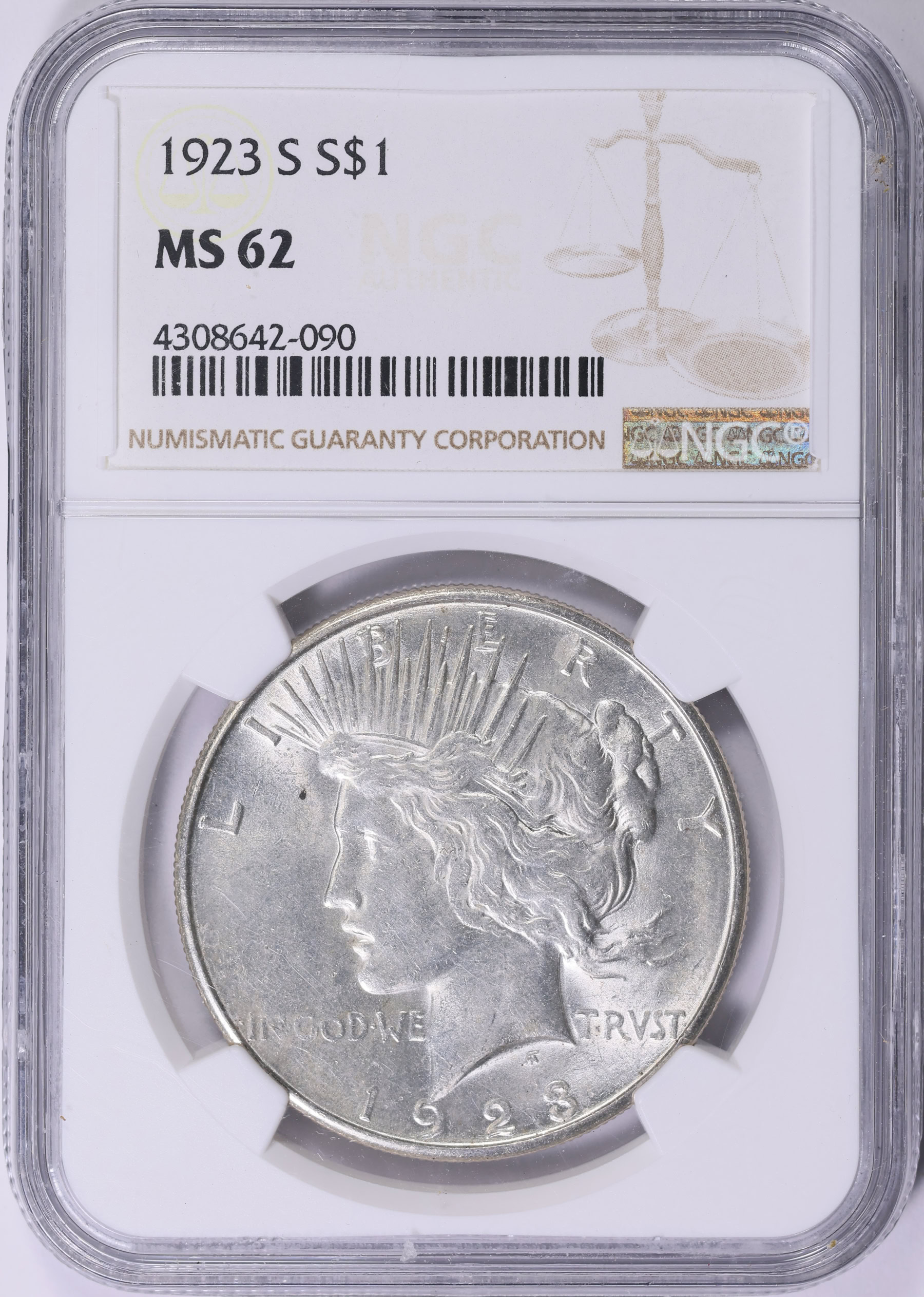 1923-S Peace Silver Dollar NGC MS-62 (Item 2004803