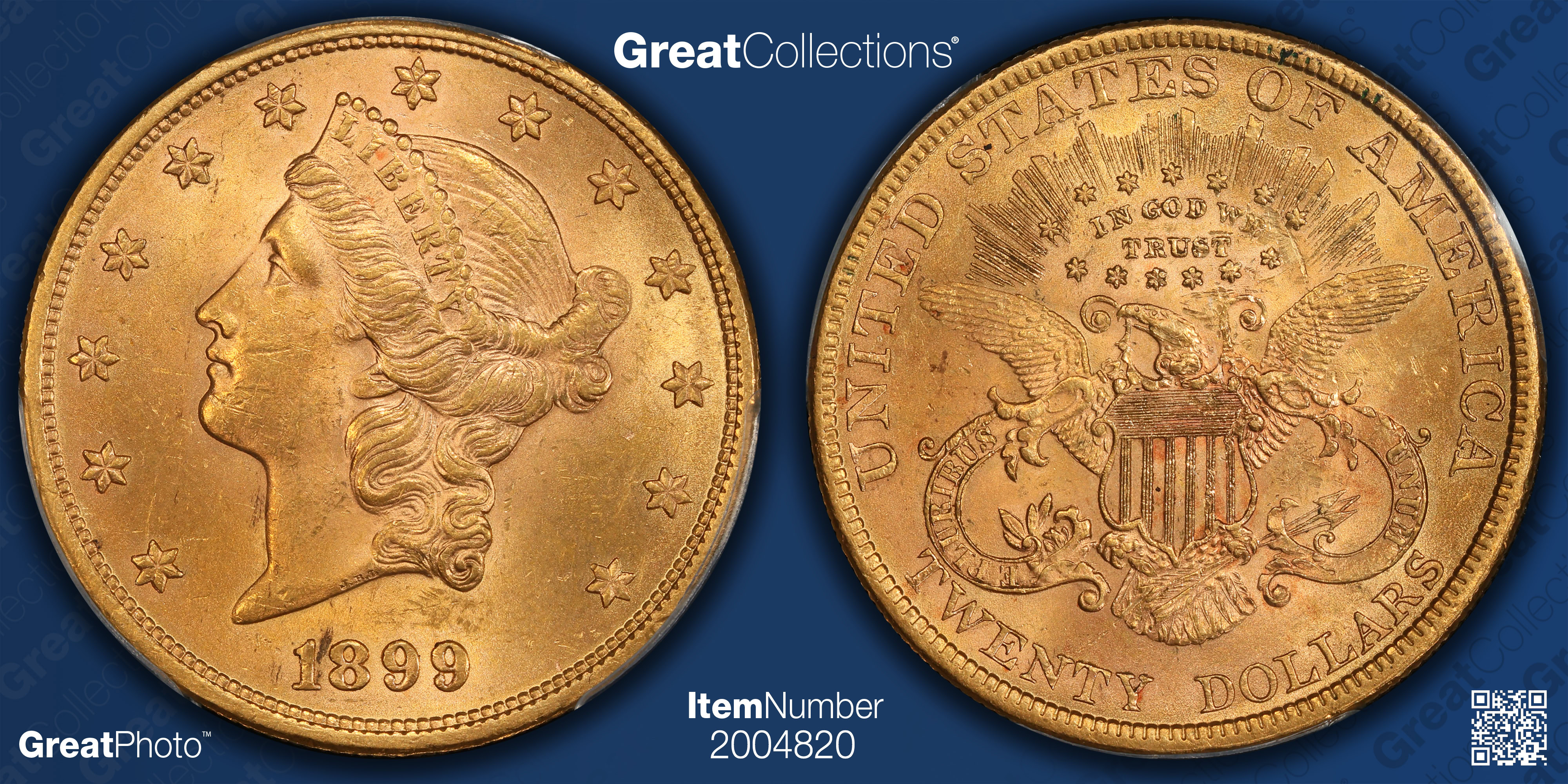 1899 Liberty Gold Double Eagle PCGS MS-62 (Item 2004820
