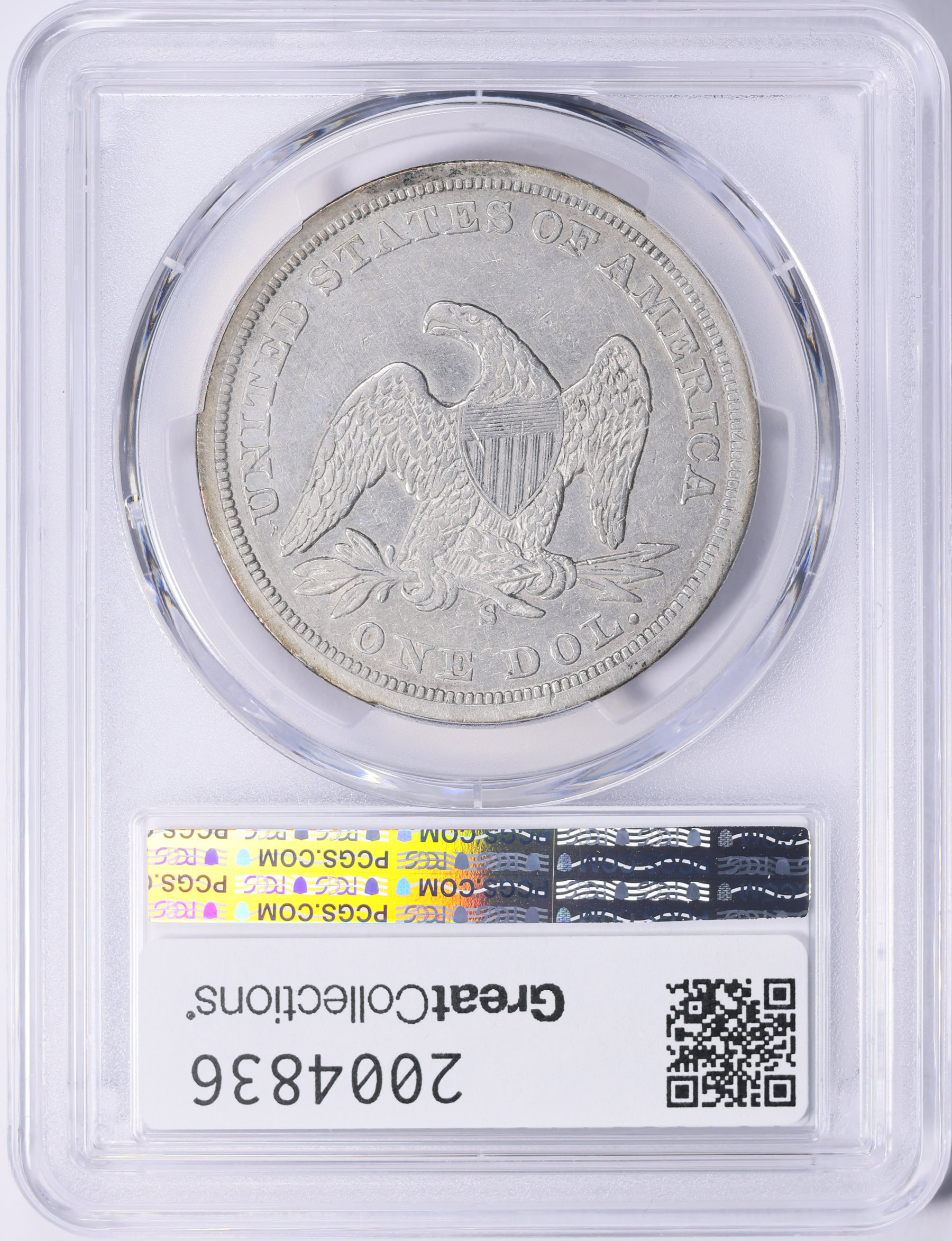 1859-S Seated Liberty Silver Dollar PCGS Genuine XF Details (Item