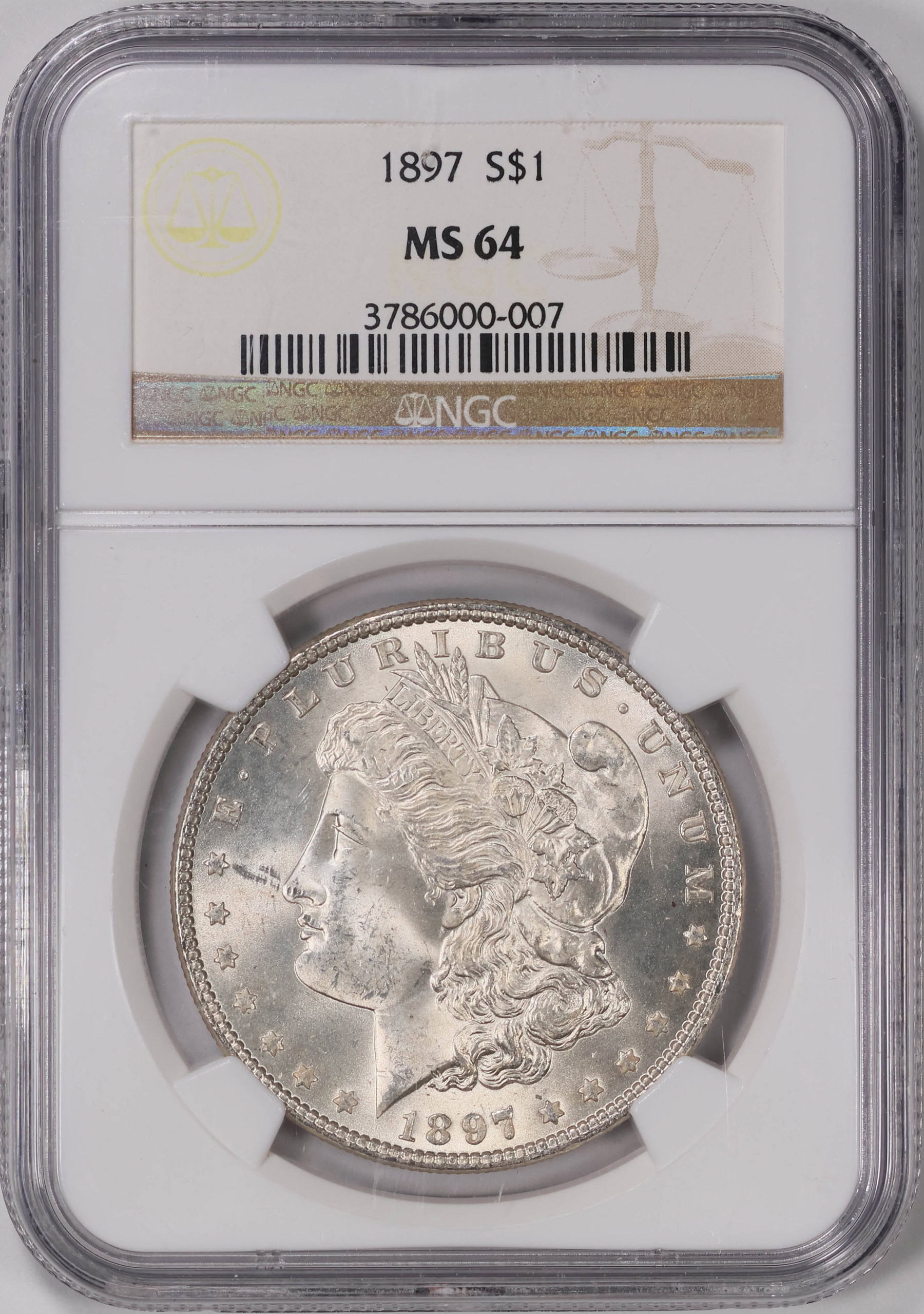 1897 Morgan Silver Dollar NGC MS-64 (Item 2005526