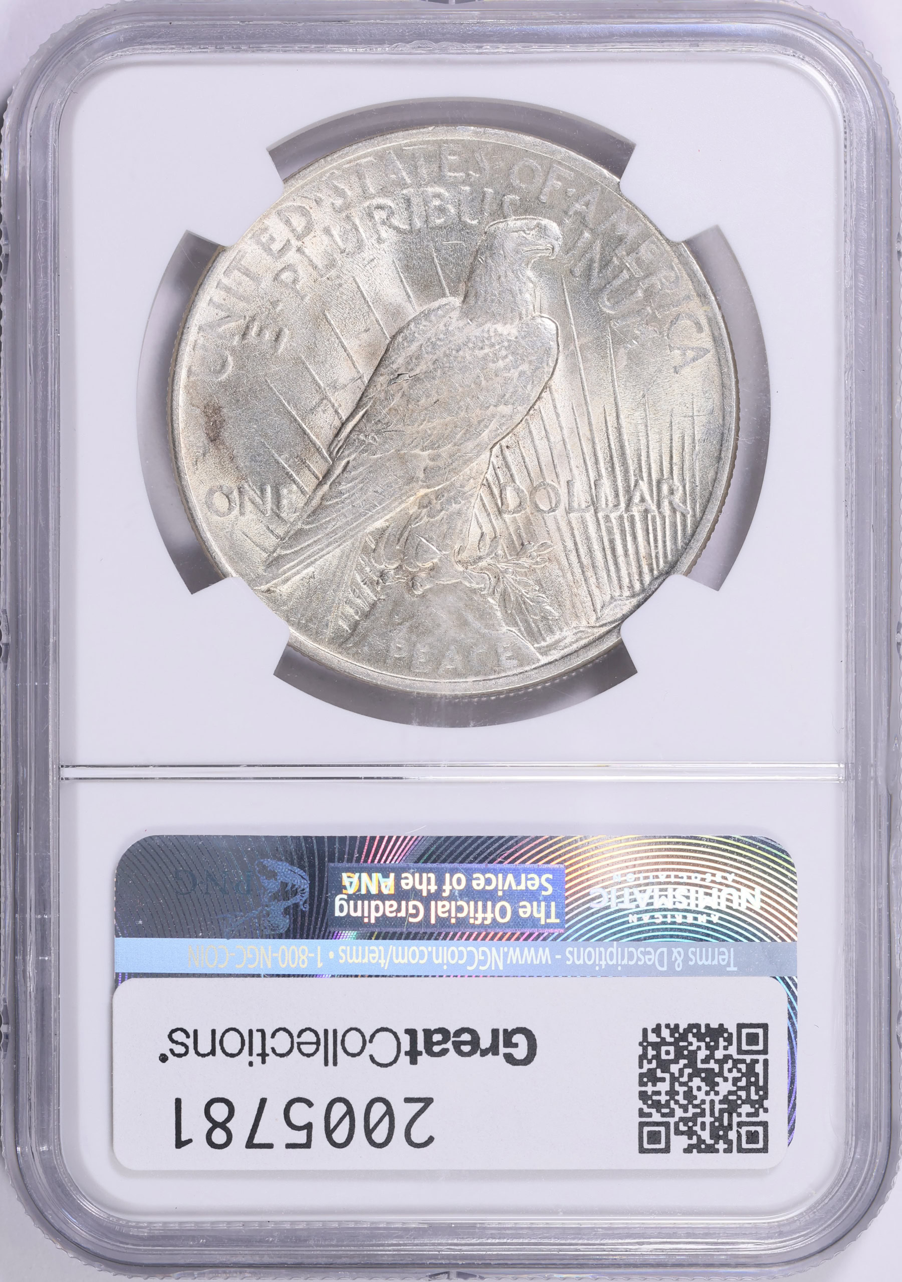 1922 Peace Silver Dollar Wing Break and Gouge VAM-2E2 *Top 50* NGC