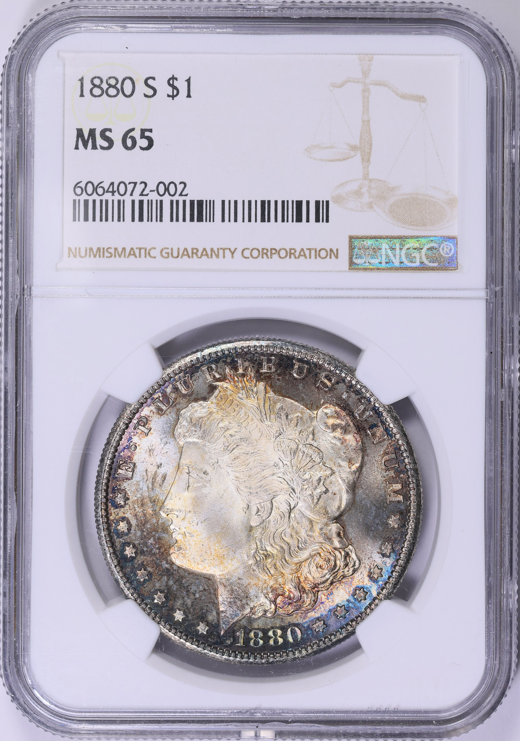 1880-S Morgan Silver Dollar NGC MS-65 (Toned) (Item 2006186