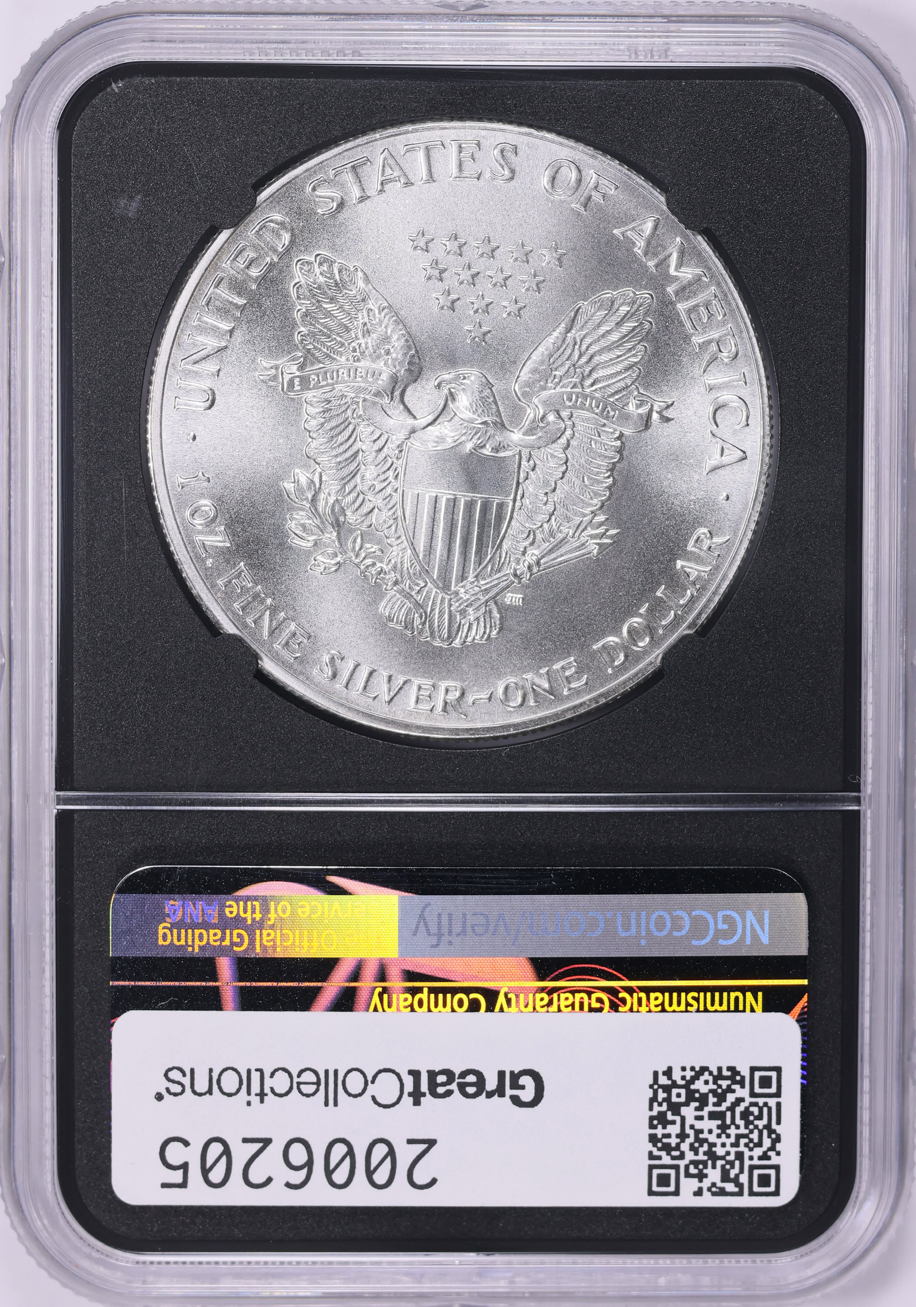 1986-(S) $1 Silver Eagle Struck at San Francisco NGC MS-69 (Anna