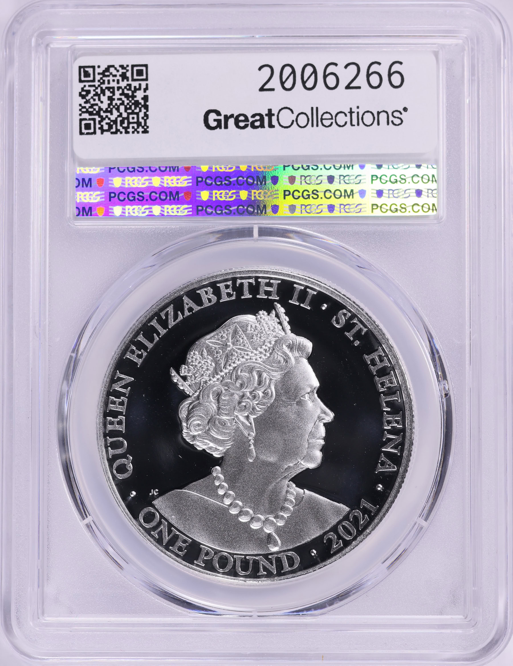 St. Helena 2021 Gilt Silver £1 The Queen's Virtues, Victory PCGS