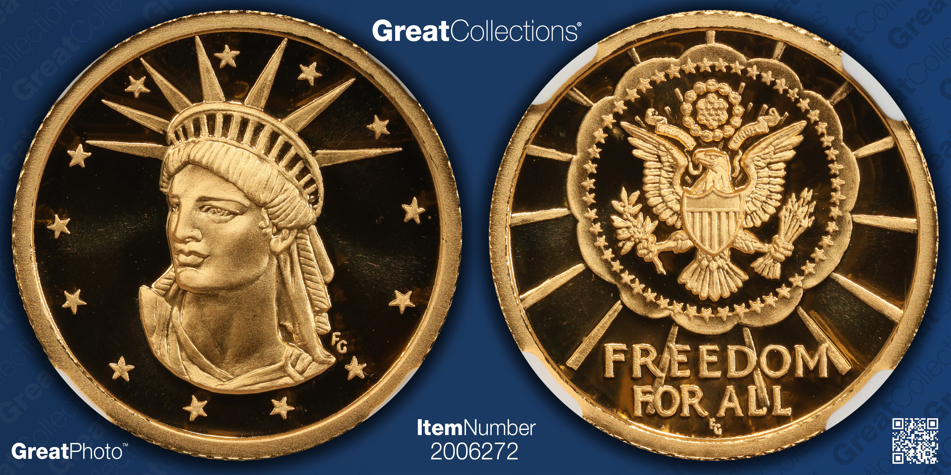 Australia ND (2004) Gold 22mm Liberty - Freedom For All Perth Mint