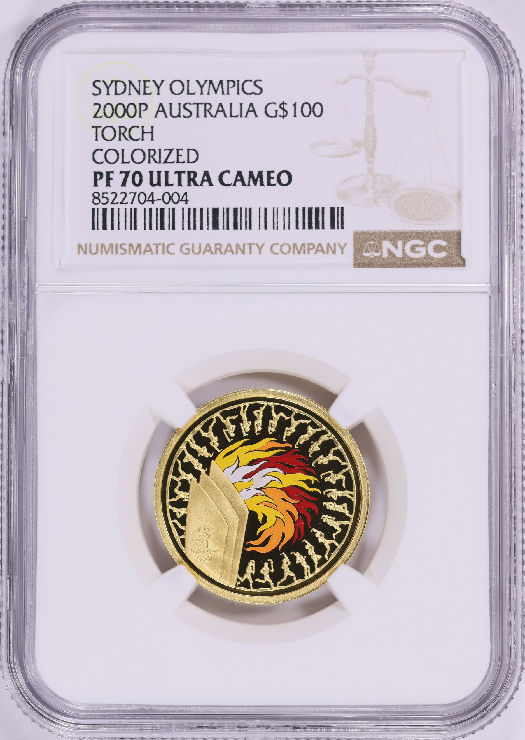 Australia 2000-P Colorized Gold $100 Sydney Olympics, Olympic