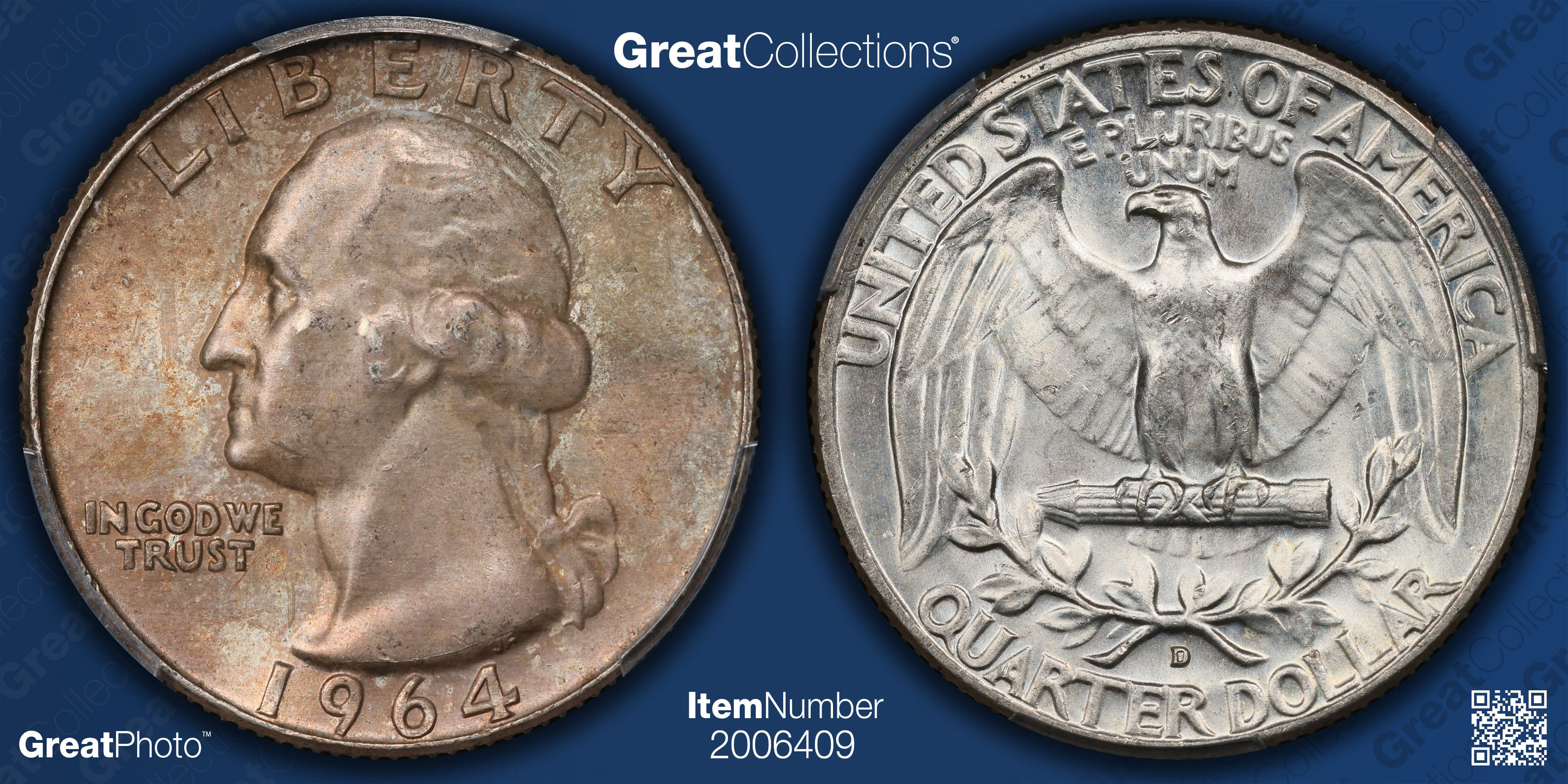 1964-D Washington Quarter PCGS MS-64 (Item 2006409 