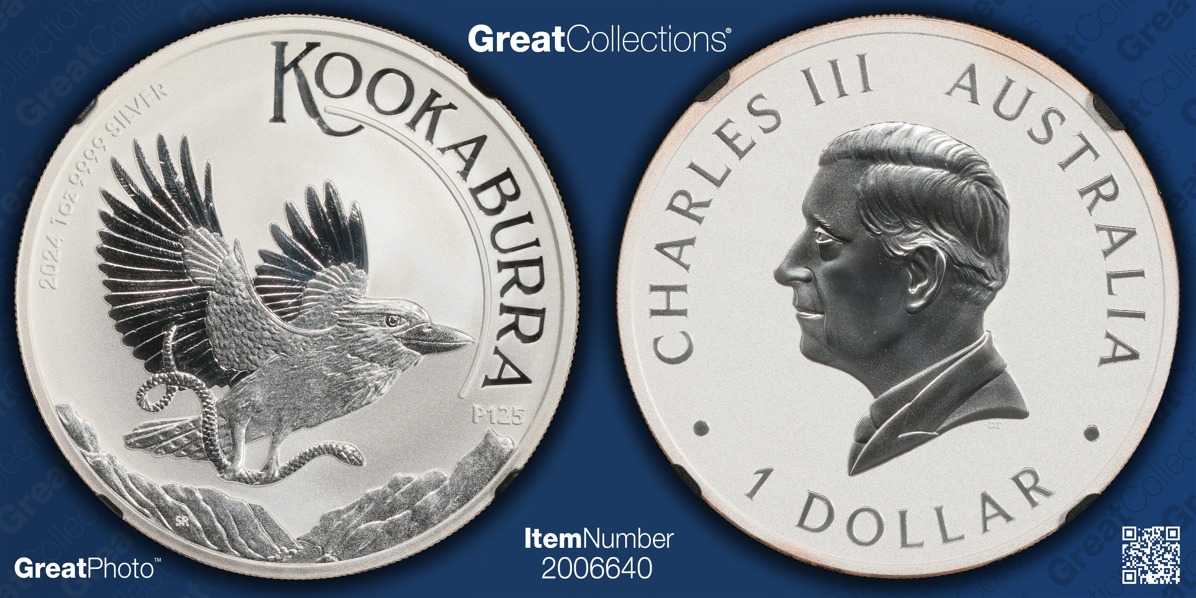 Australia 2024-P125 Silver Dollar Kookaburra KM-4345 NGC MS-70