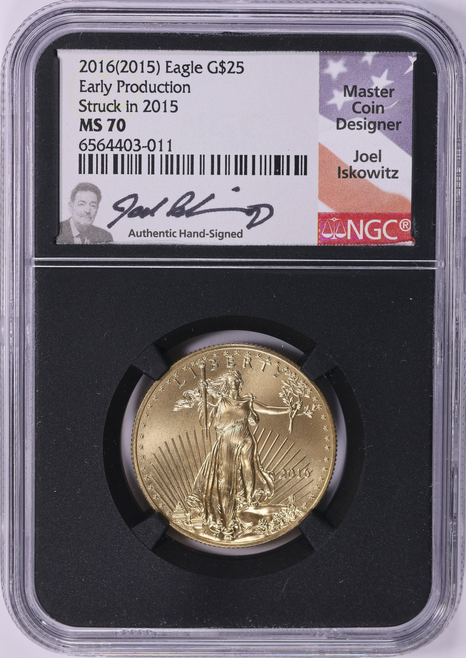 2016 (2015) $25 Half-Ounce Gold American Eagle Struck in 2015