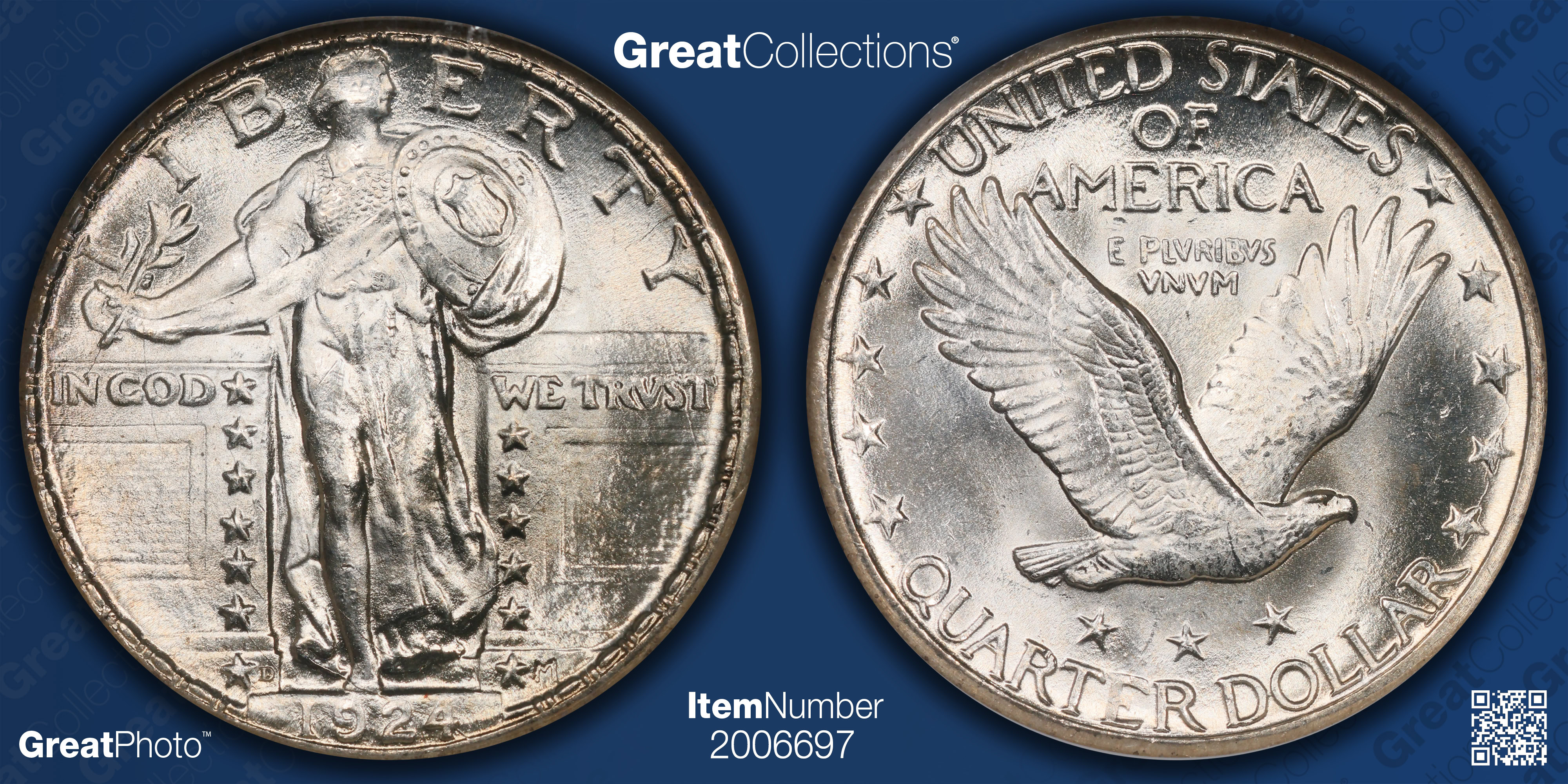 1924-D Standing Liberty Quarter NGC MS-66 ☆ (CAC Green) (Item