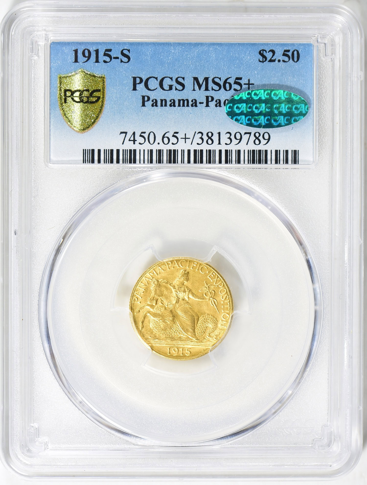 1915-S Panama-Pacific Exposition Quarter Eagle PCGS MS-65+ (CAC