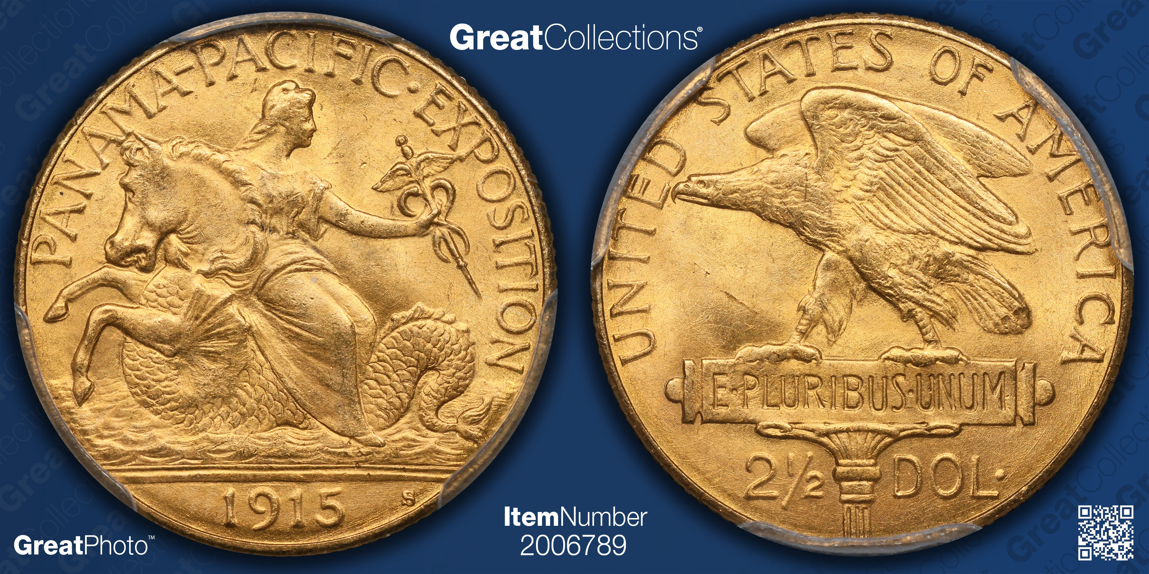 1915-S Panama-Pacific Exposition Quarter Eagle PCGS MS-65+ (CAC