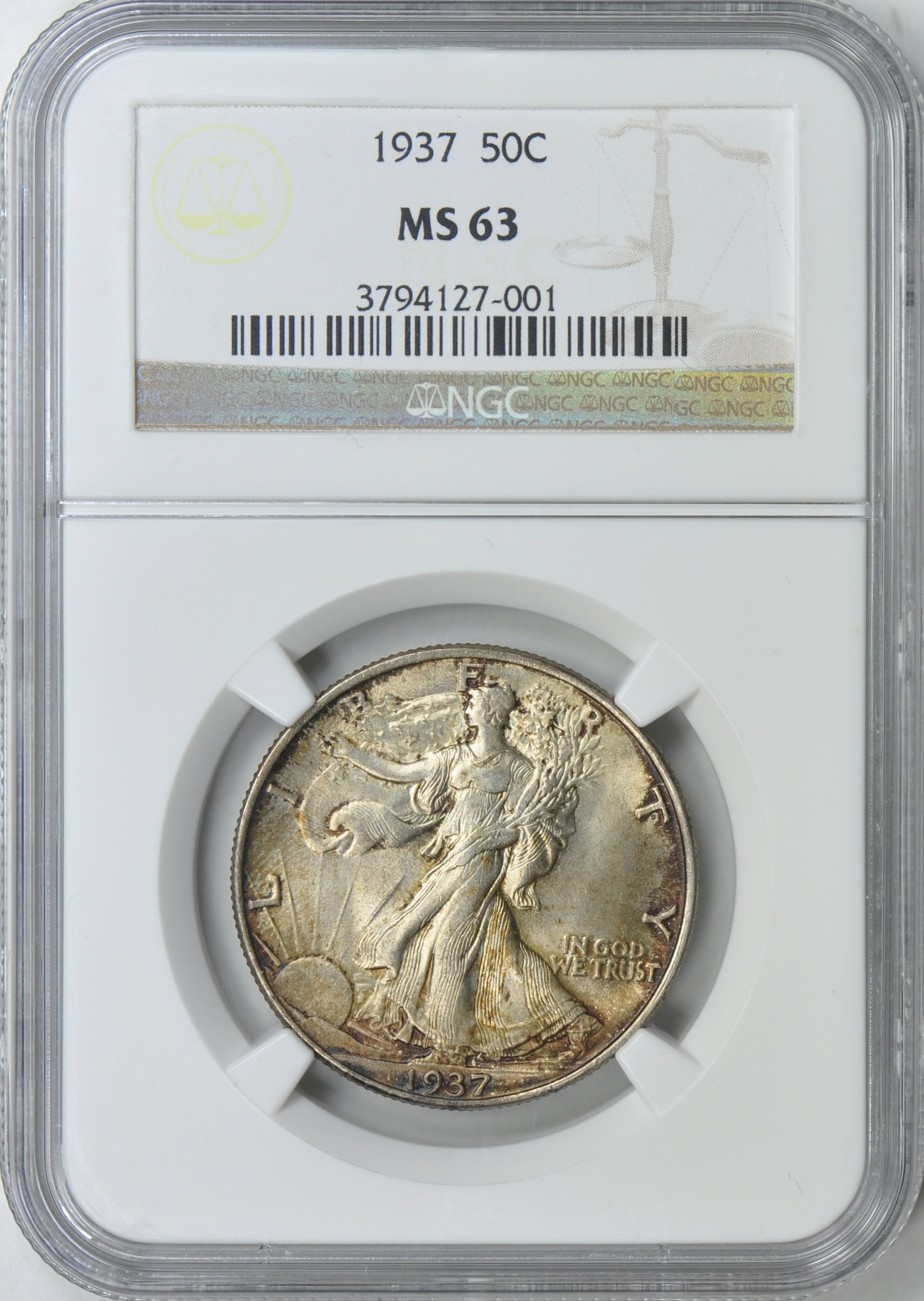 1937 Walking Liberty Half Dollar NGC MS-63 (Item 200682