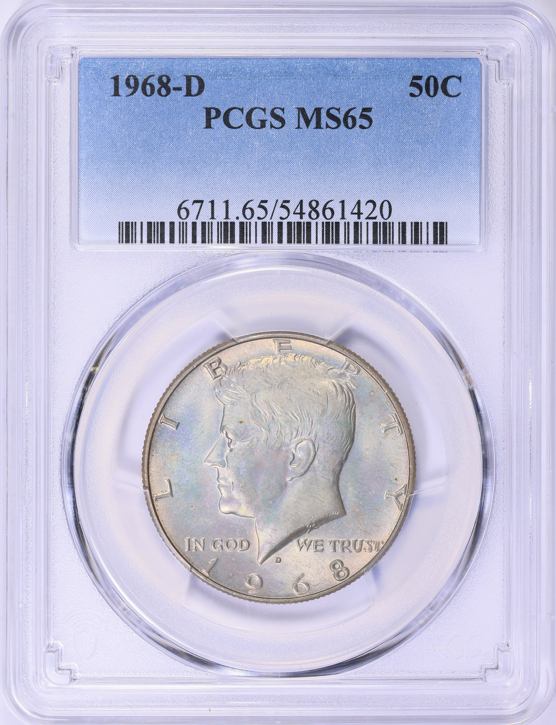 1968-D Kennedy Half Dollar PCGS MS-65 (Toned) (Item 2006938
