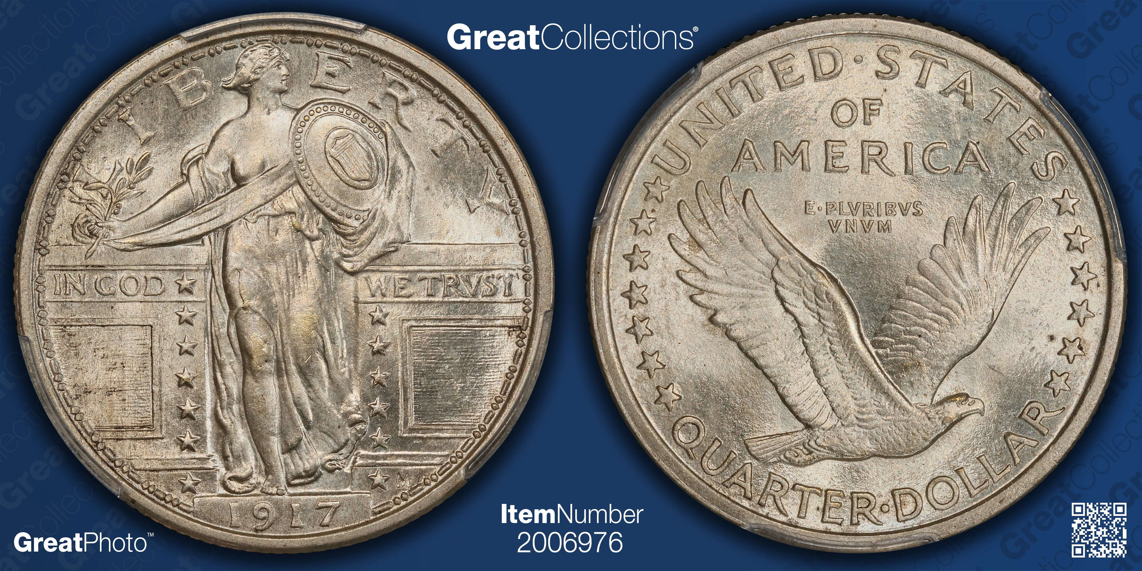 1917 Standing Liberty Quarter Type 1 PCGS MS-65 FH (Item 2006976