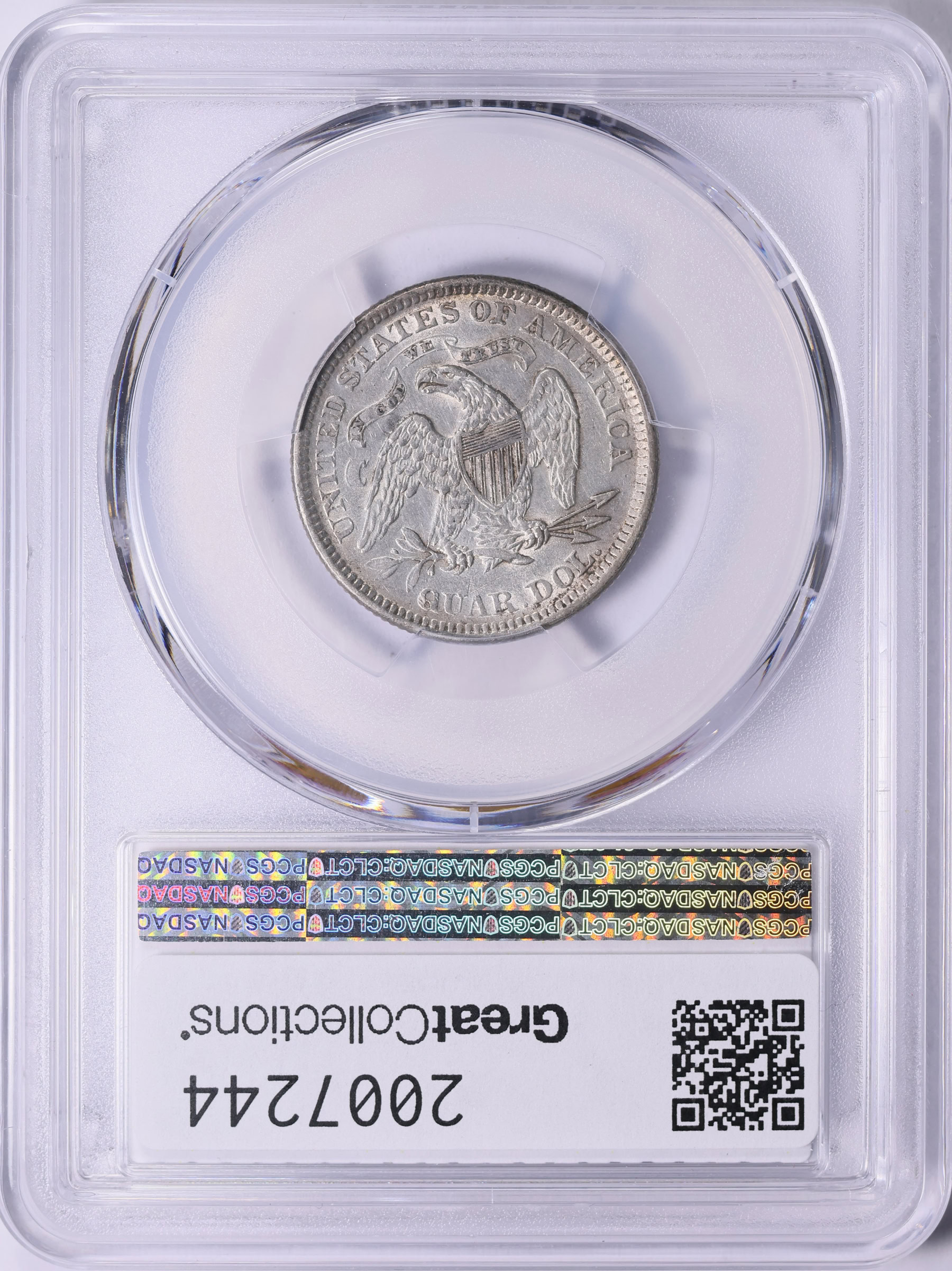 ౨ৎ ページ 1873 Seated Liberty Quarter Arrows PCGS Genuine AU Details (Item