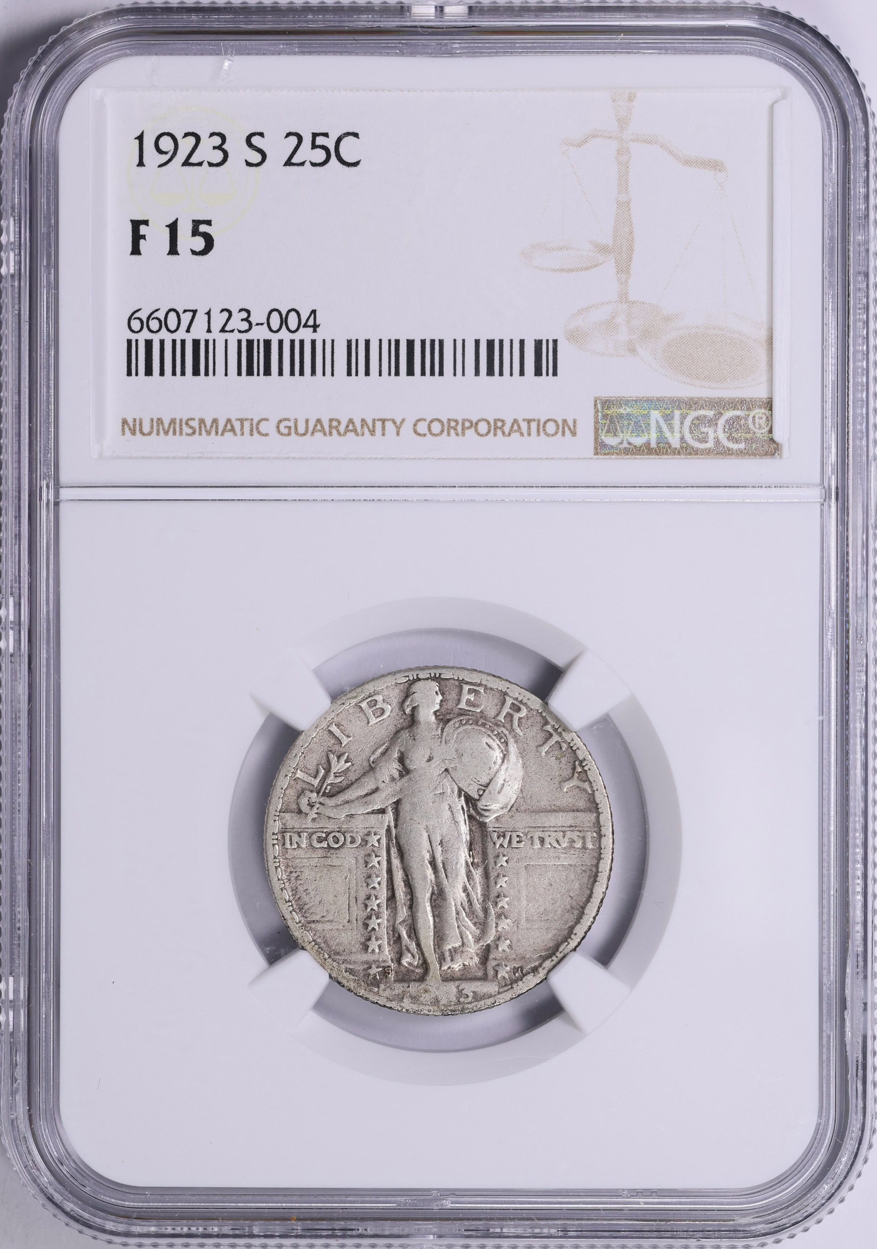 1923-S Standing Liberty Quarter NGC F-15 (Item 2007260