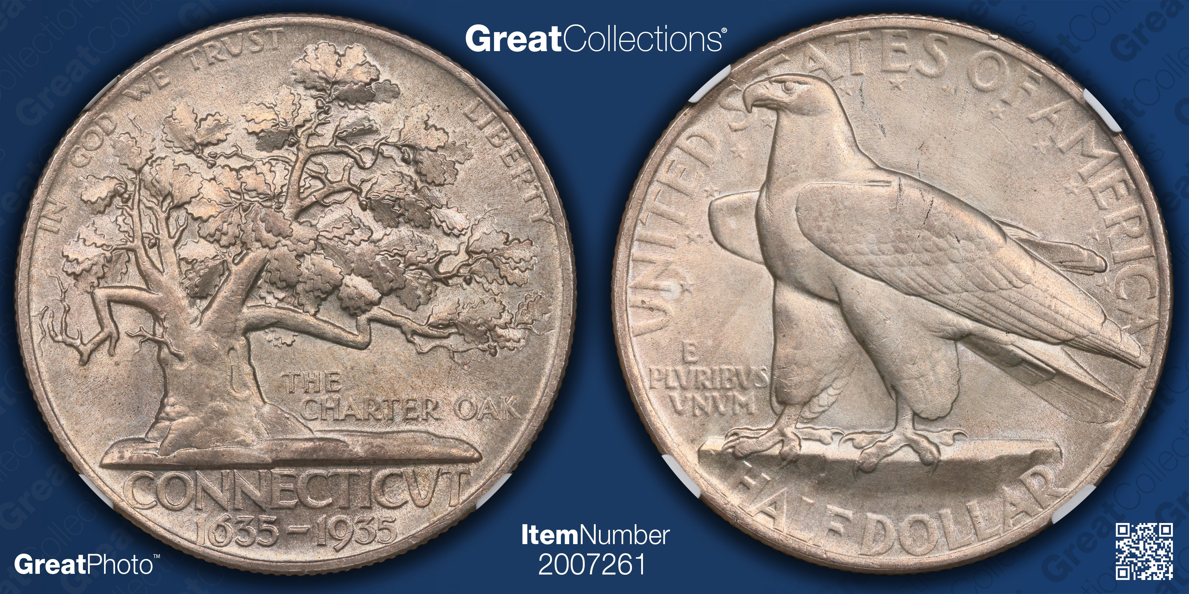 1935 Connecticut Tercentenary Half Dollar NGC MS-63 (Item 2007261
