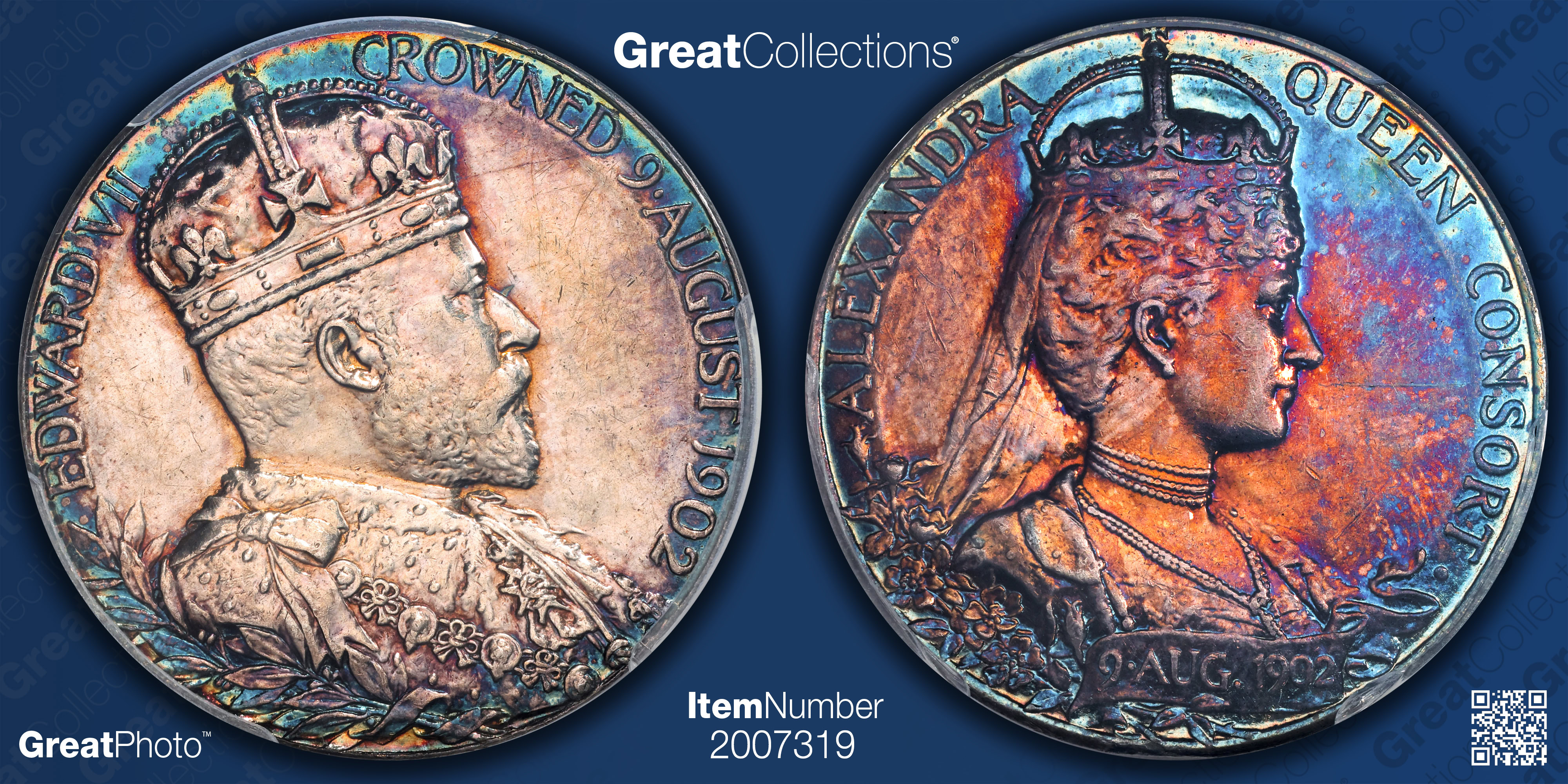 Great Britain 1902 Silver King Edward VII Coronation Medal PCGS SP