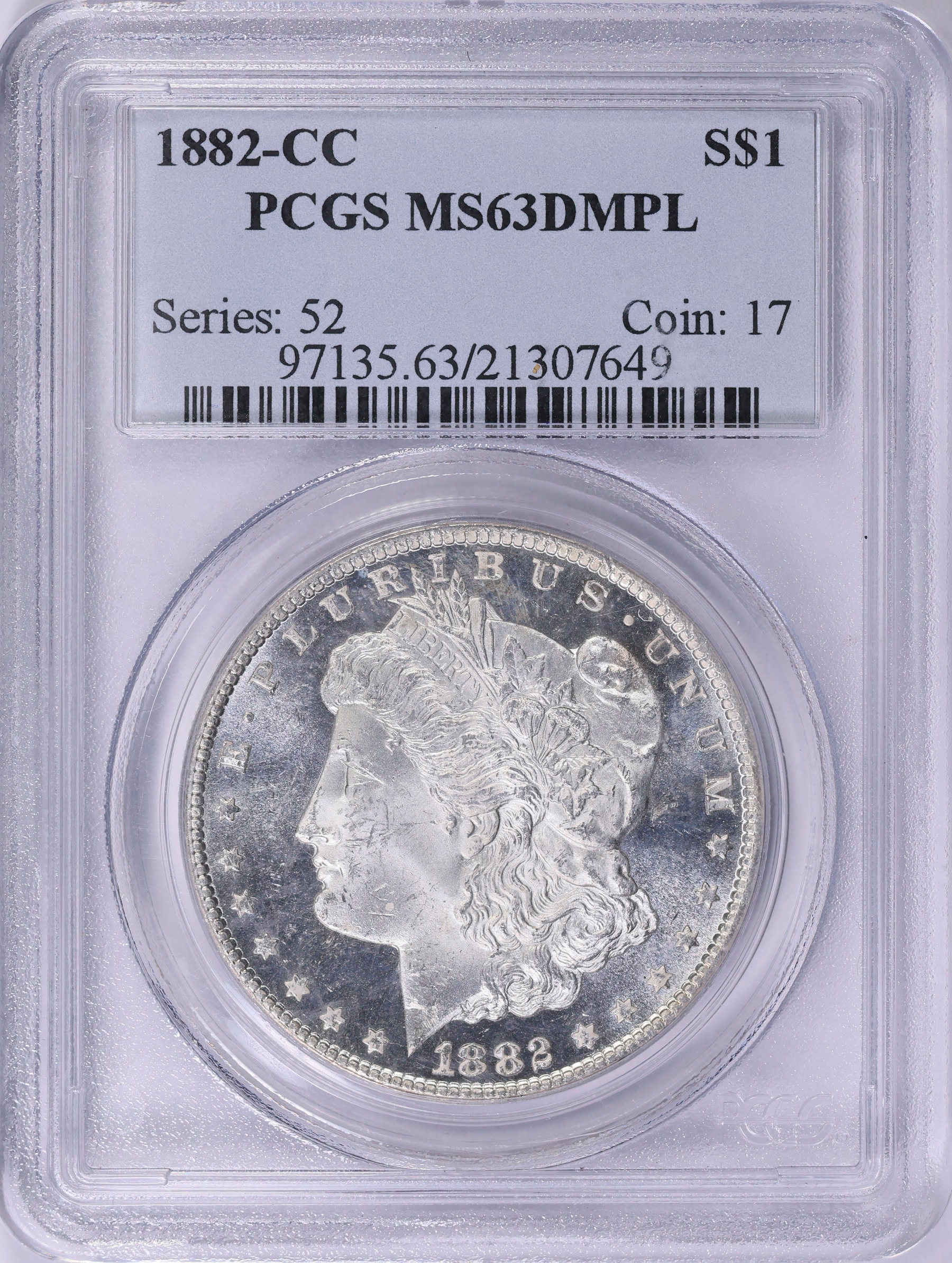 1882-CC Morgan Silver Dollar PCGS MS-63 DMPL (Item 2008862