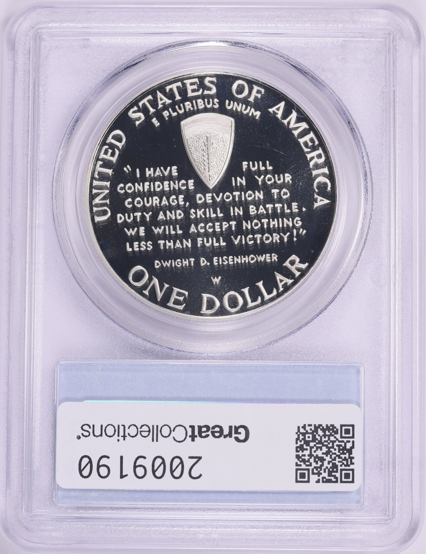 1991-95-W 50th Anniversary of World War II Silver Dollar PCGS