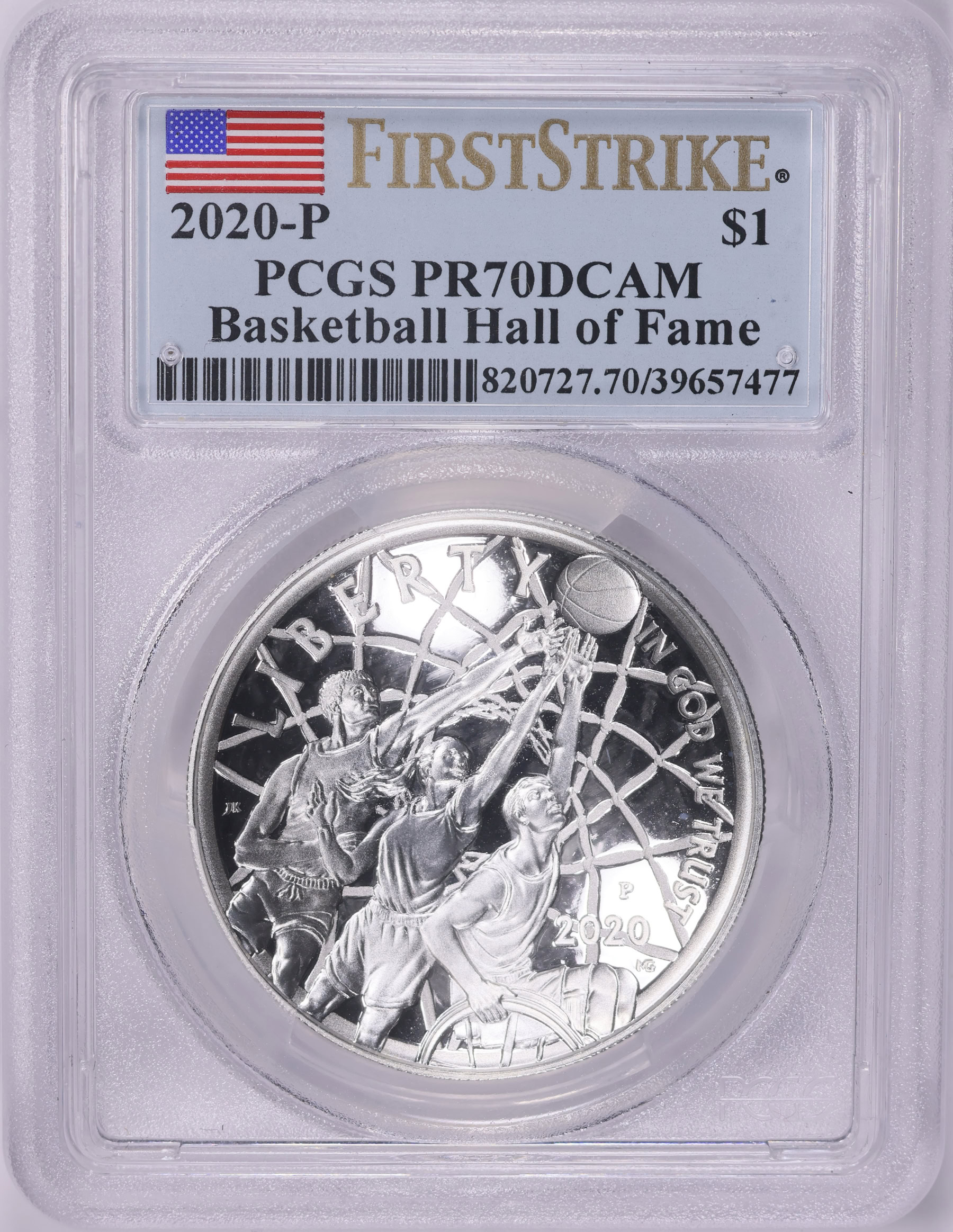 2020-P Basketball Hall of Fame Silver Dollar First Strike PCGS Proof-70 ...