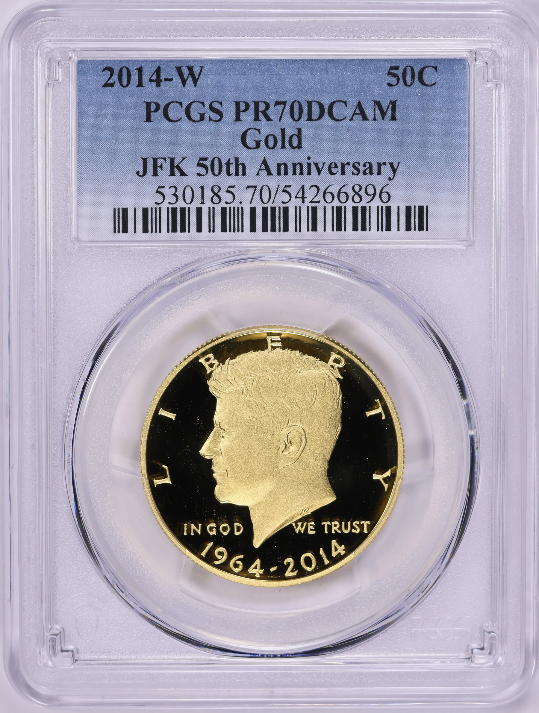 2014-W John F. Kennedy Gold Half Dollar 50th Anniversary PCGS