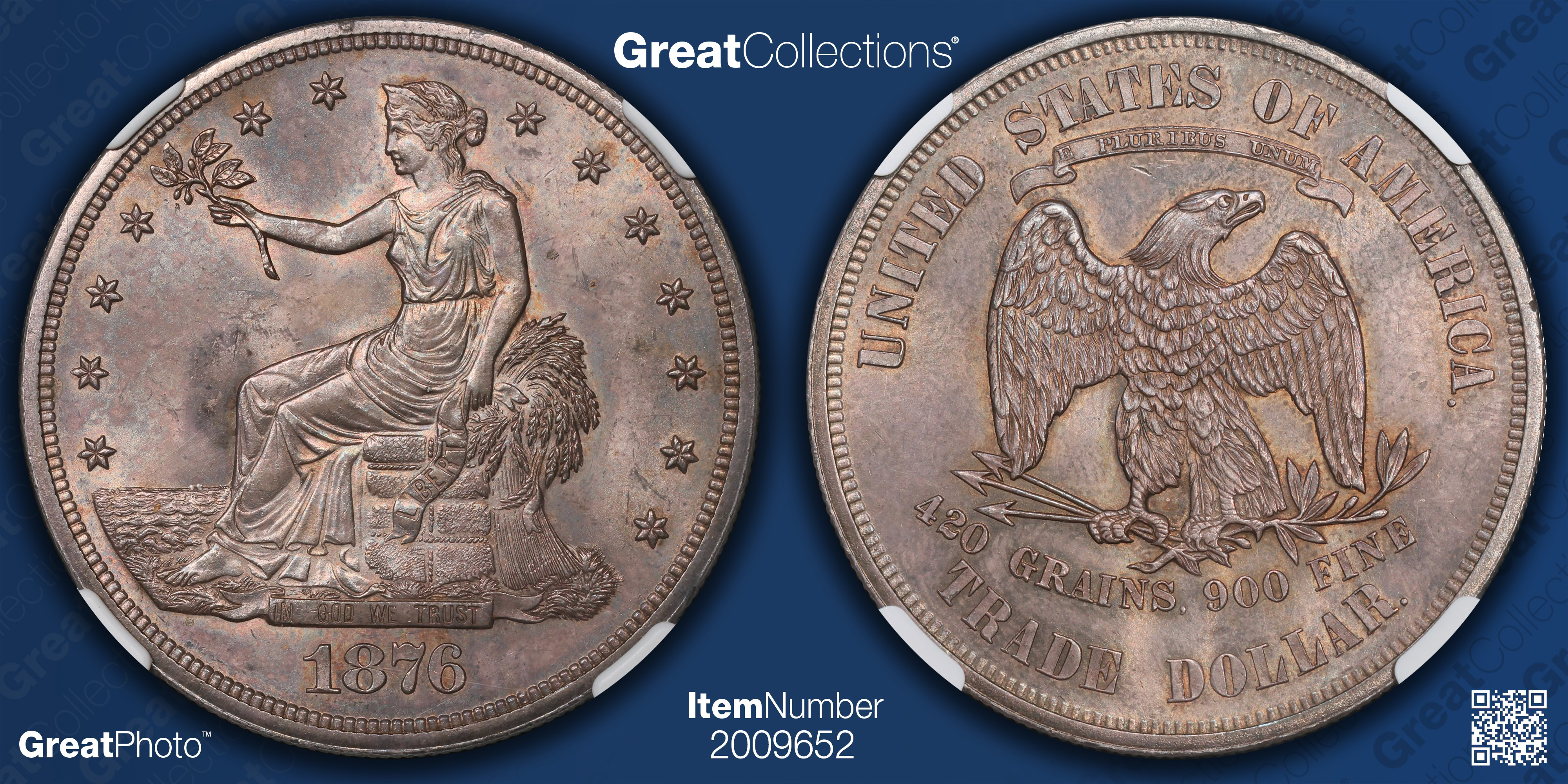 1876 Trade Silver Dollar NGC MS-64 (Item 2009652