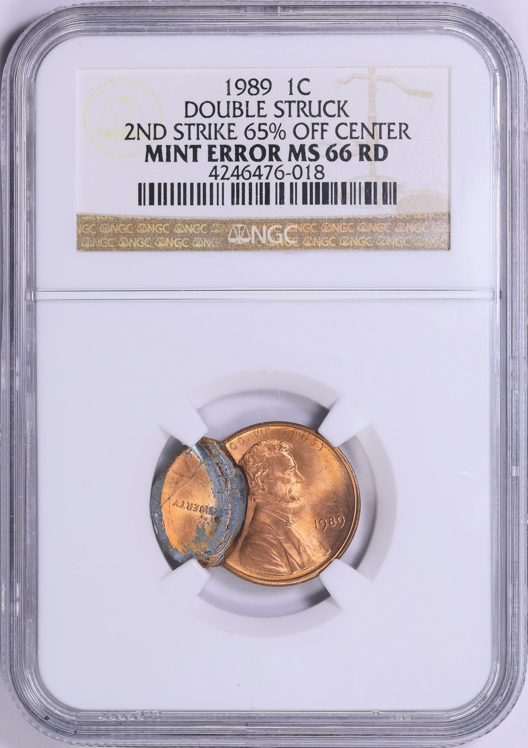 Mint Error 1989 Lincoln Cent Double Struck 2nd Strike 65% Off