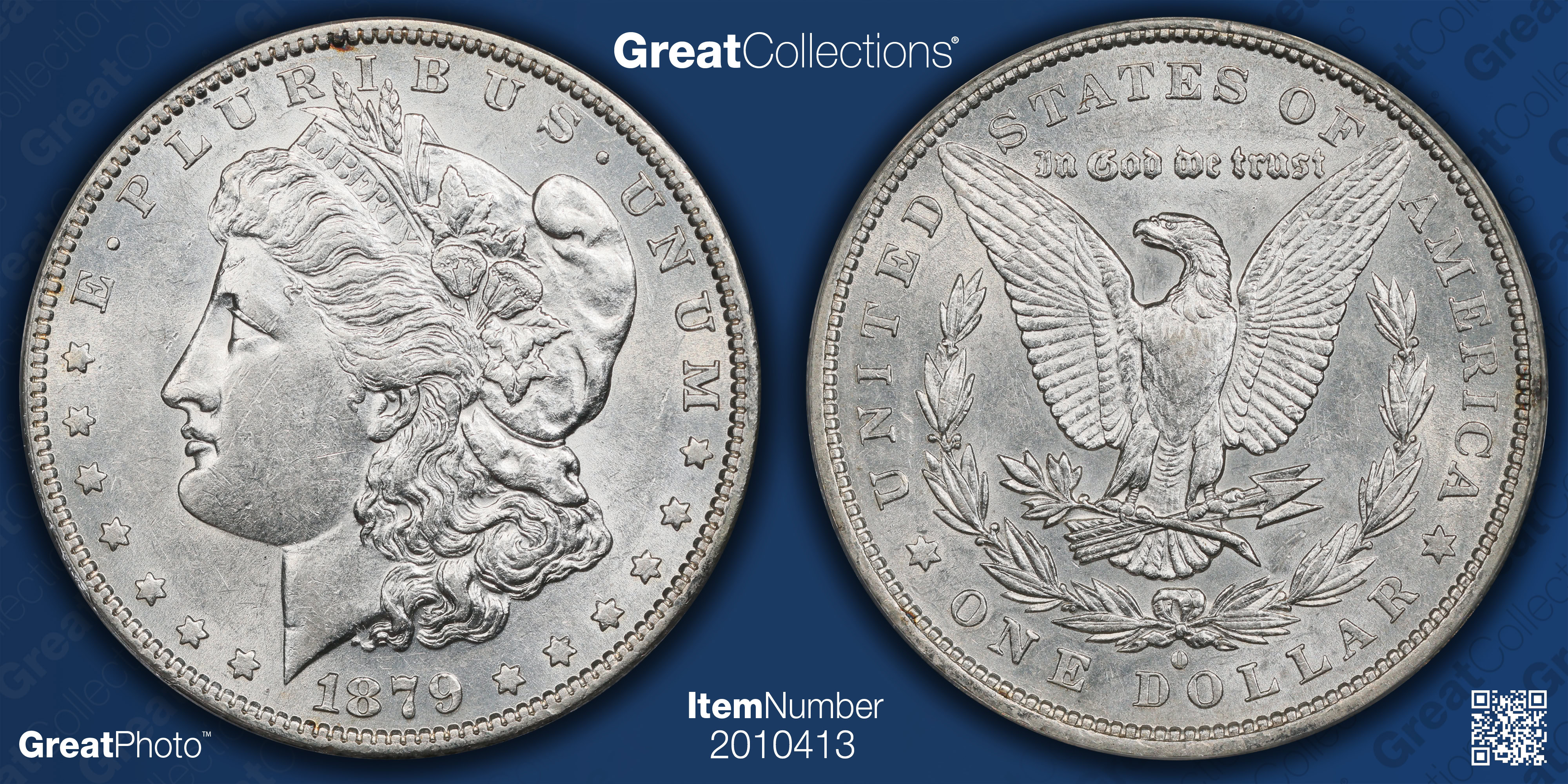 1879-O Morgan Silver Dollar ANACS AU-55 (Item 2010413