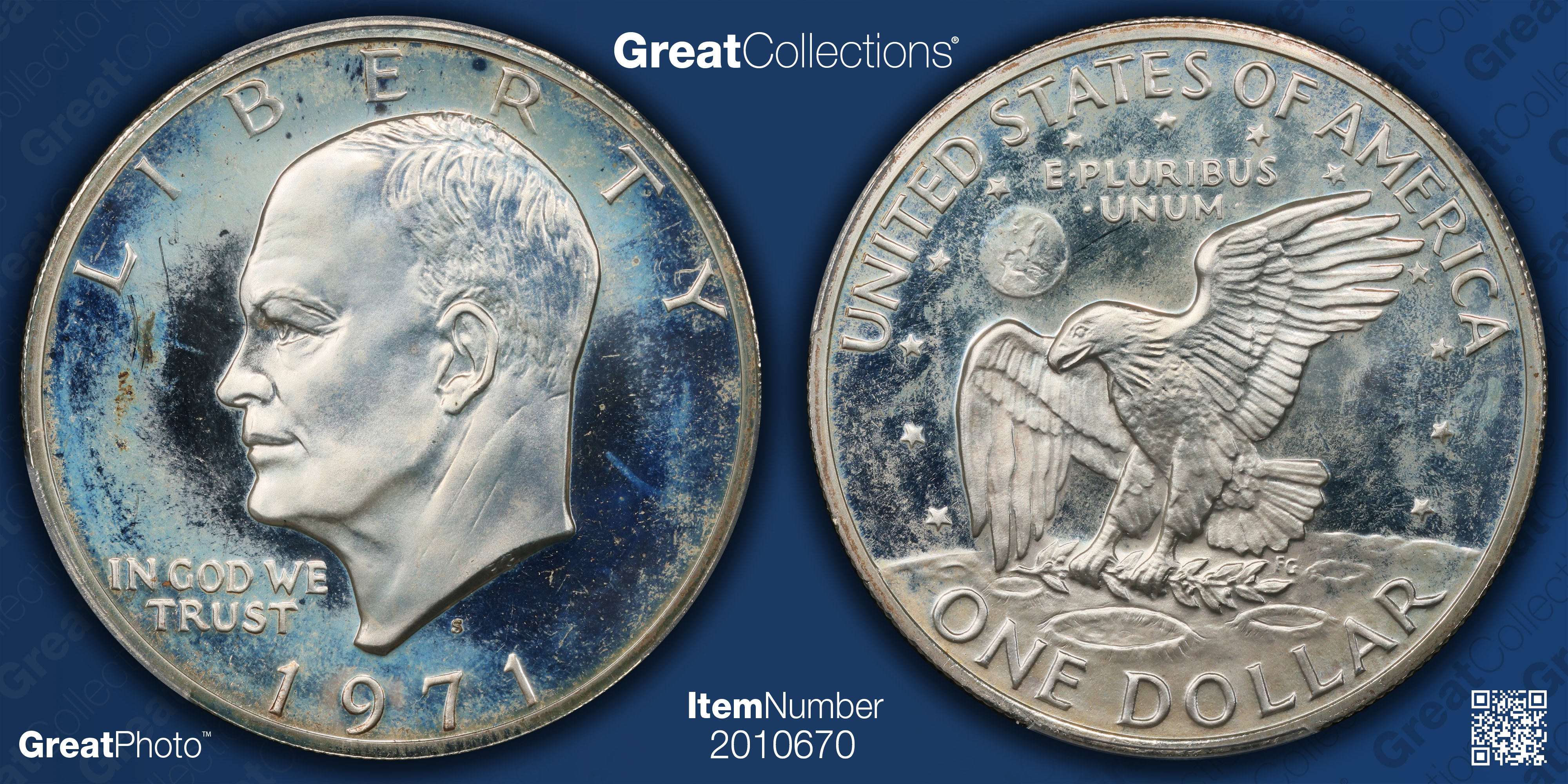 1971-S Eisenhower Dollar Silver Peg Leg PCGS Proof-65 DCAM | PCGS
