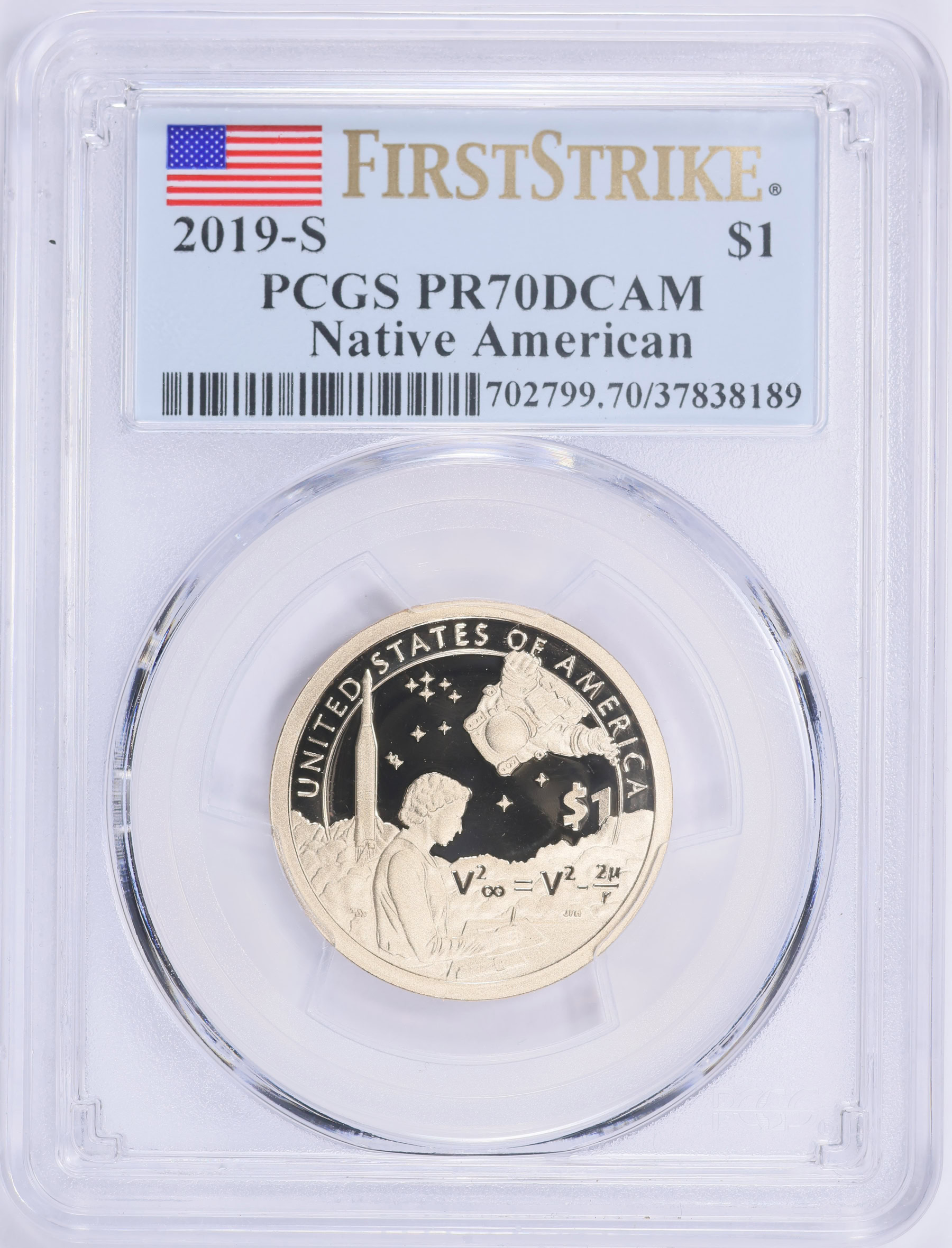 2019-S Sacagawea Dollar Native American First Strike PCGS Proof-70