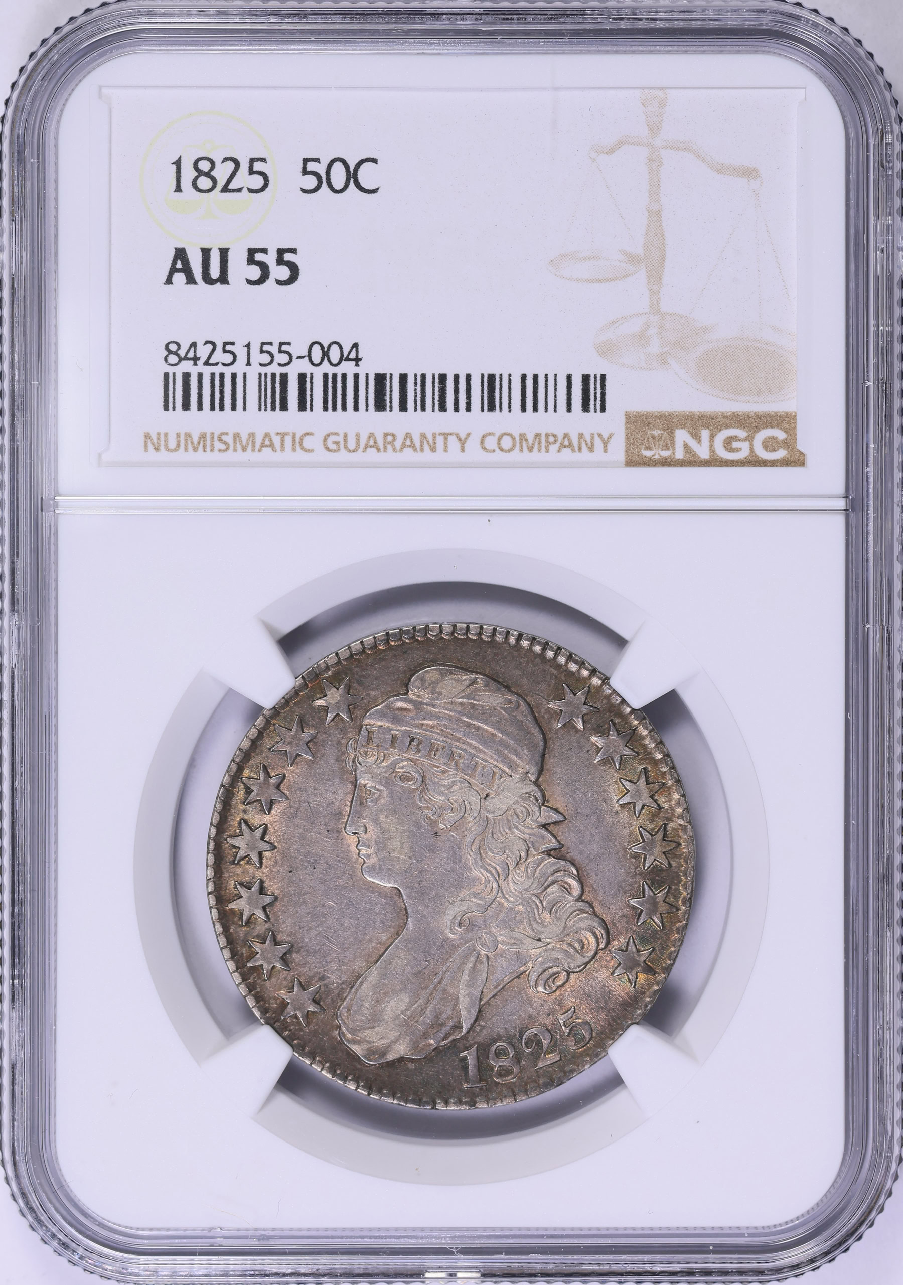 1825 Capped Bust Half Dollar NGC AU-55 (Item 2011322