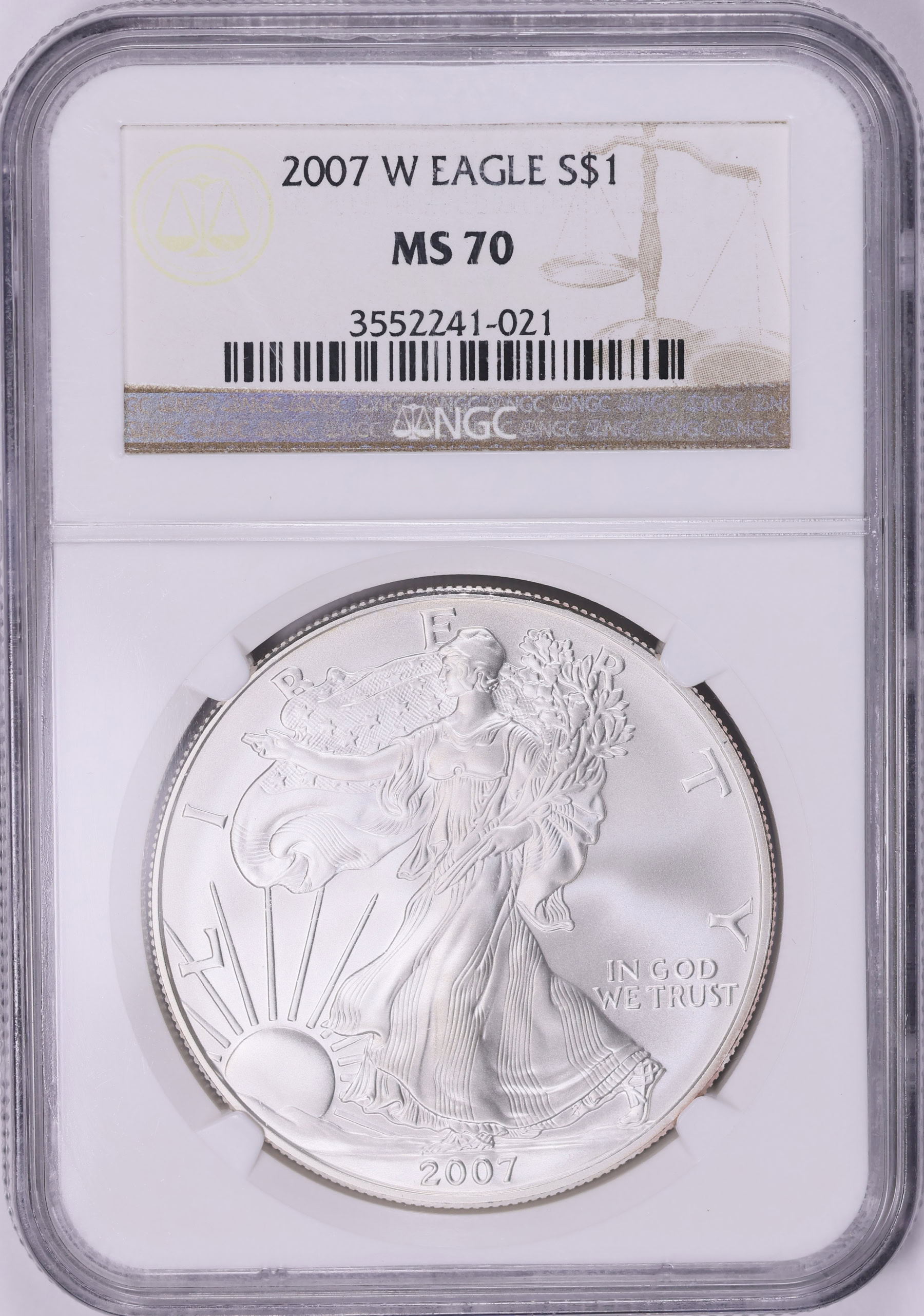 2007年 PCGS MS70 デセグレーション教育記念銀貨 048 2007年 PCGS MS70