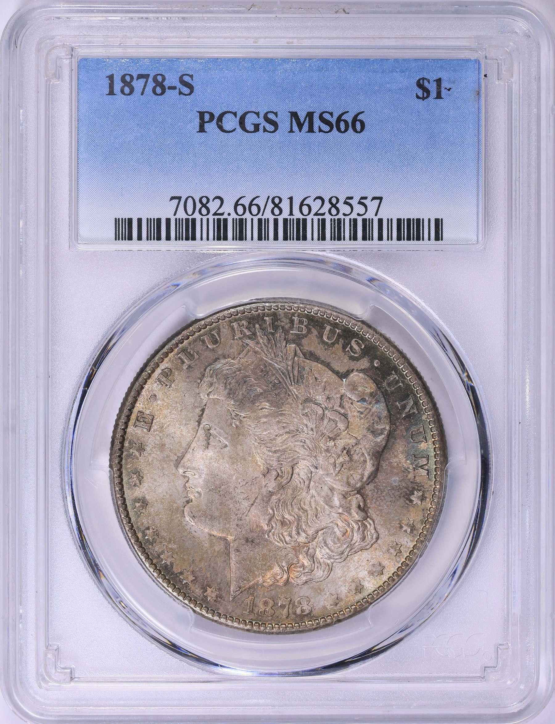 1878-S Morgan Silver Dollar PCGS MS-66 (Toned) (Item 2011500
