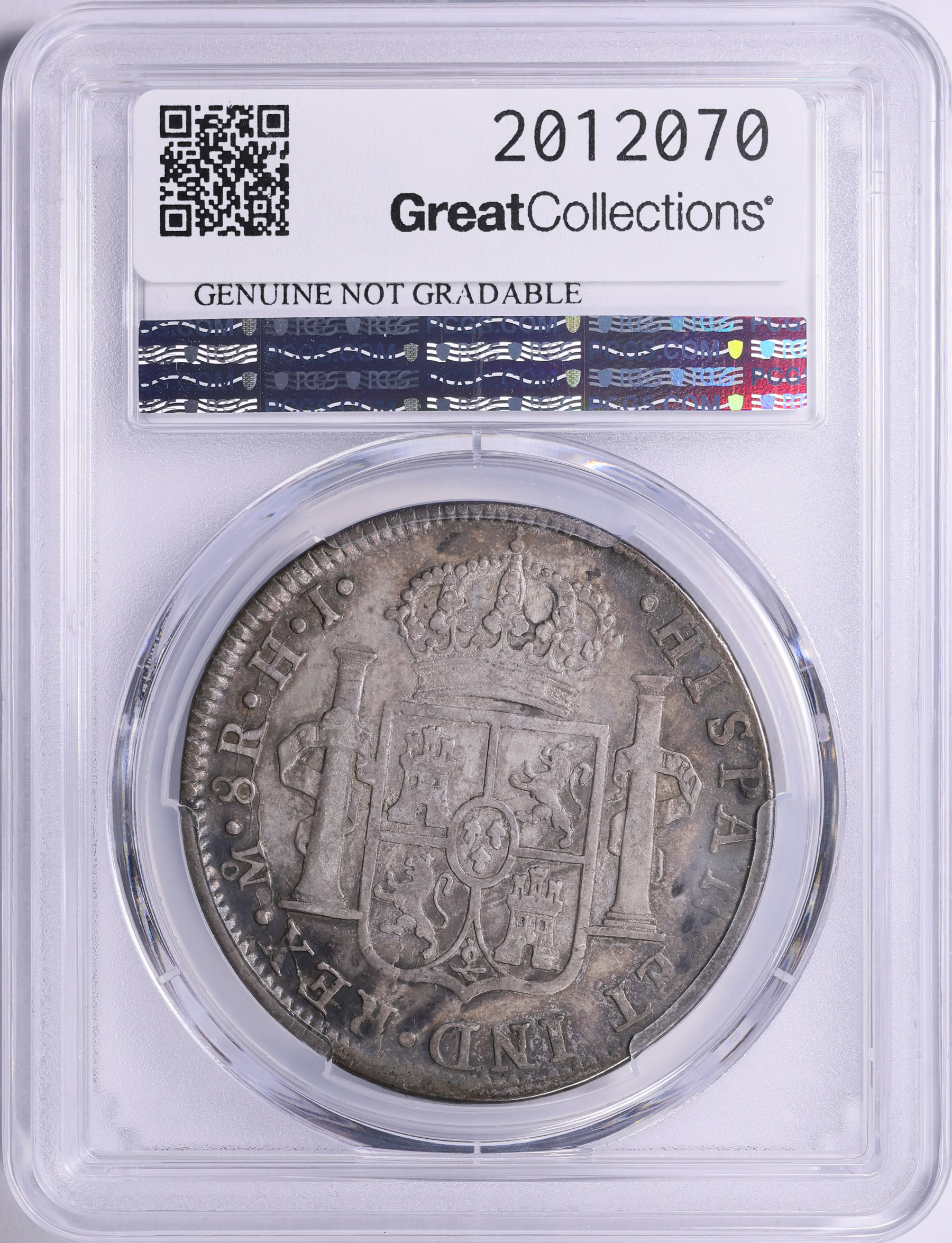 Mexico 1812-Mo HJ Silver 8 Reales KM-111 PCGS Genuine Fine Details