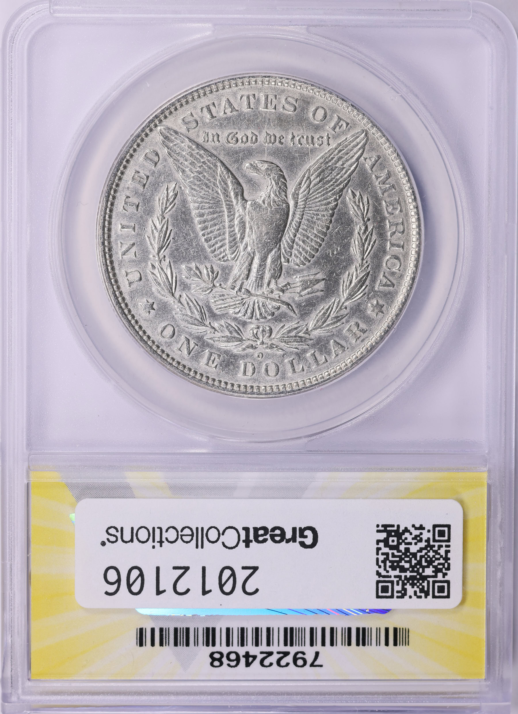 1880-O Morgan Silver Dollar ANACS AU-55 Details (Item 2012106