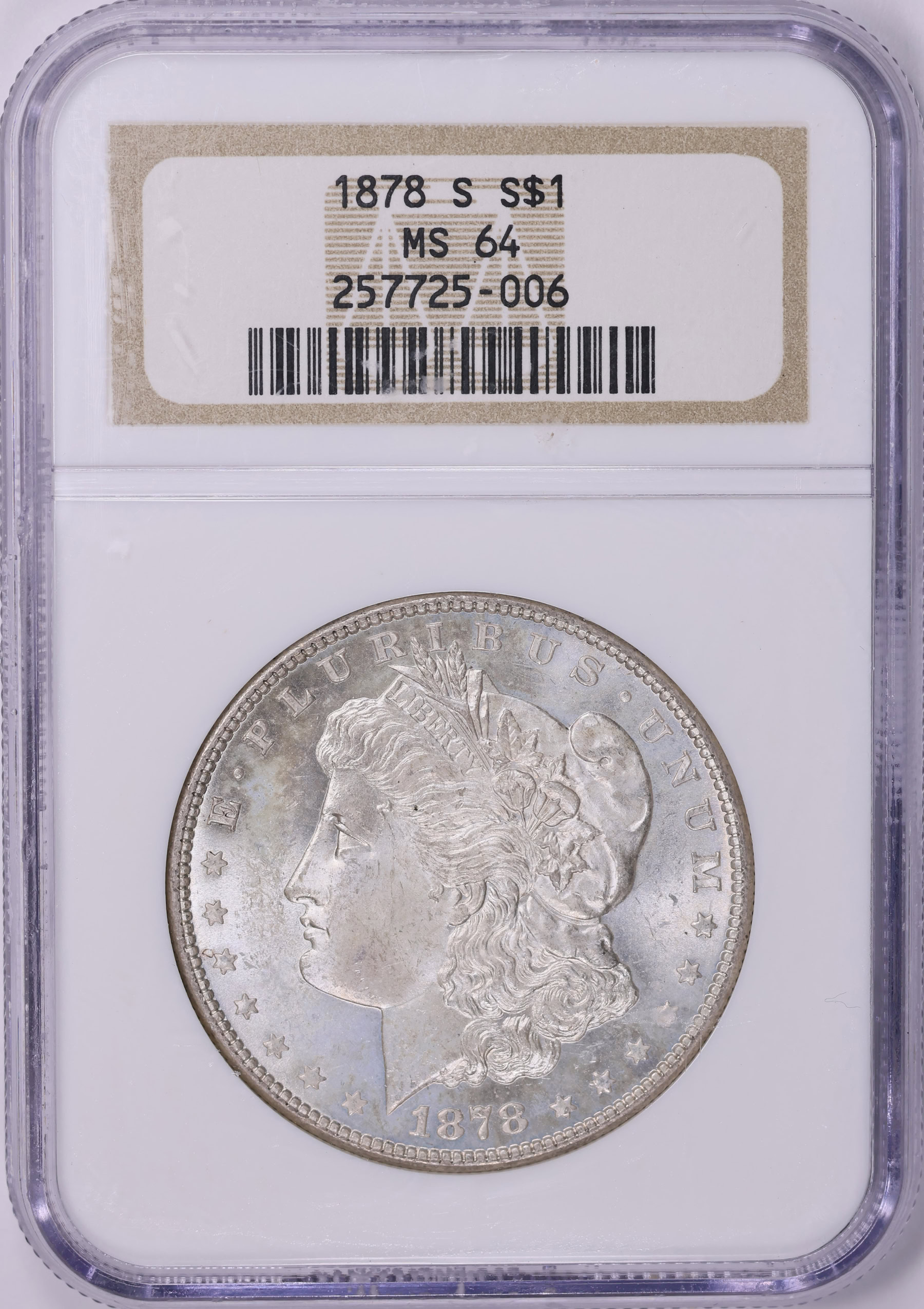 1878-S Morgan Silver Dollar NGC MS-64 (Item 2012397