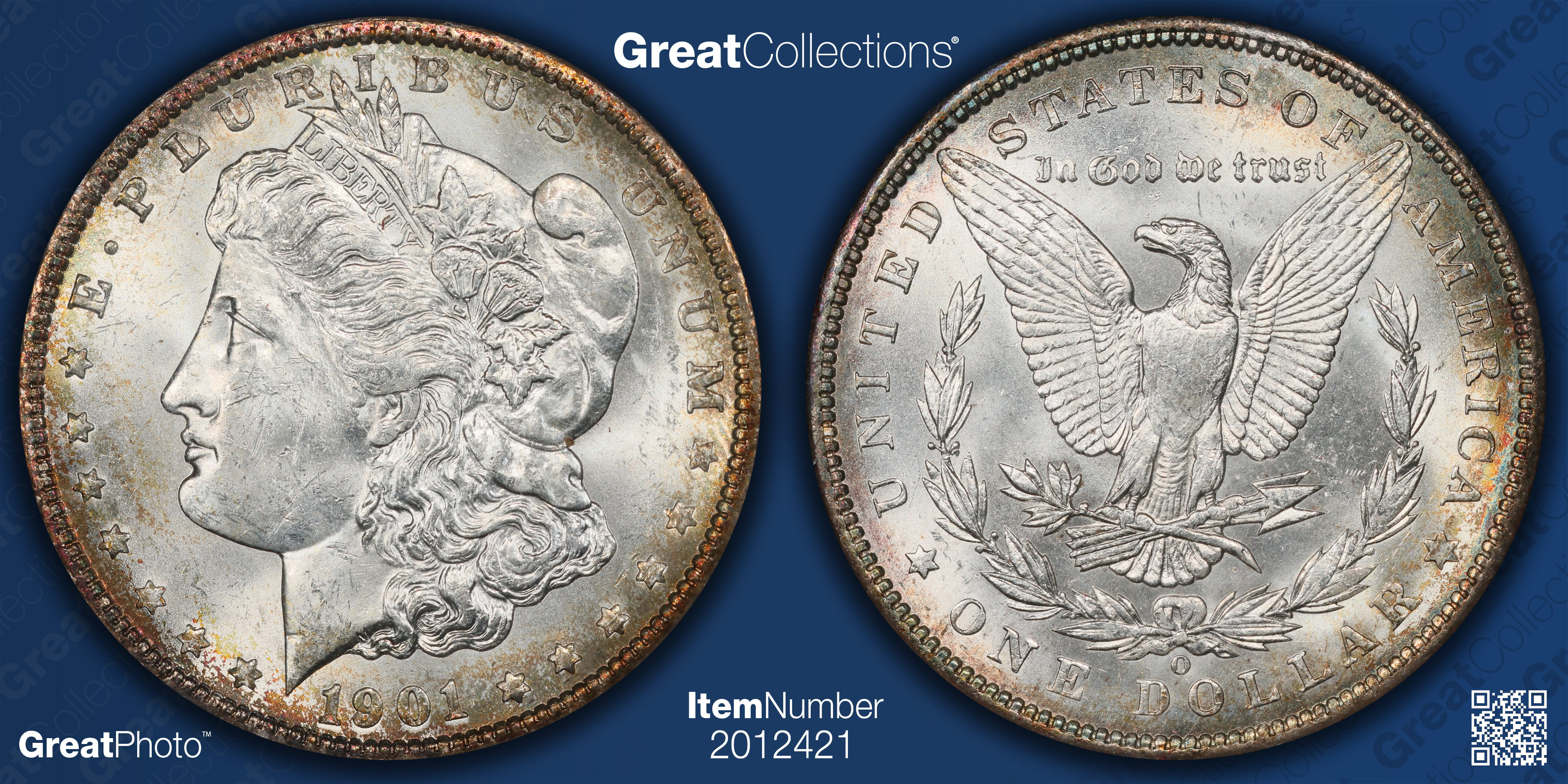 1901-O Morgan Silver Dollar NGC MS-63 (Paramount Red Holder) (Item