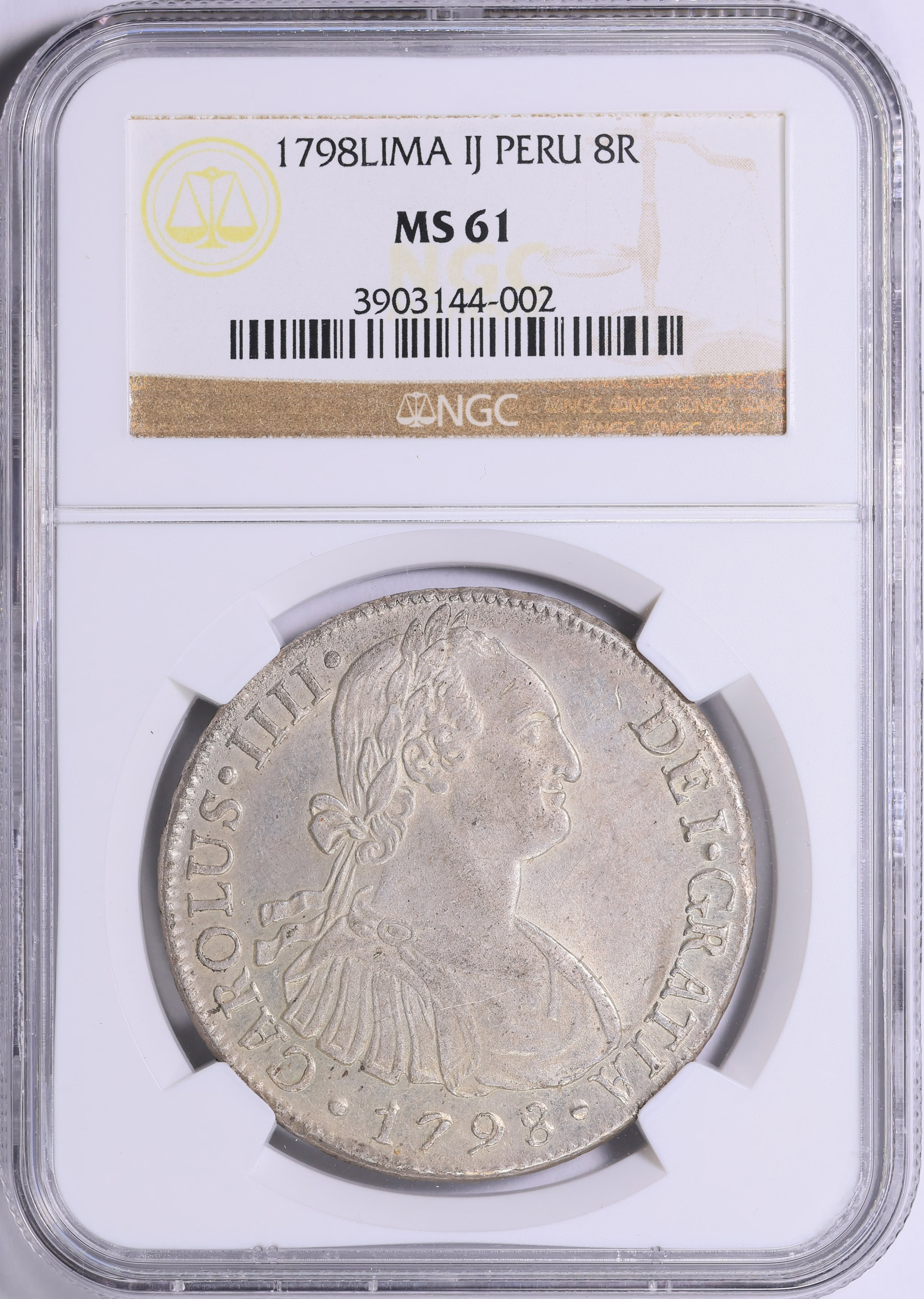 Peru 1798-LM IJ Silver 8 Reales KM-97 NGC MS-61 (Item 2012447