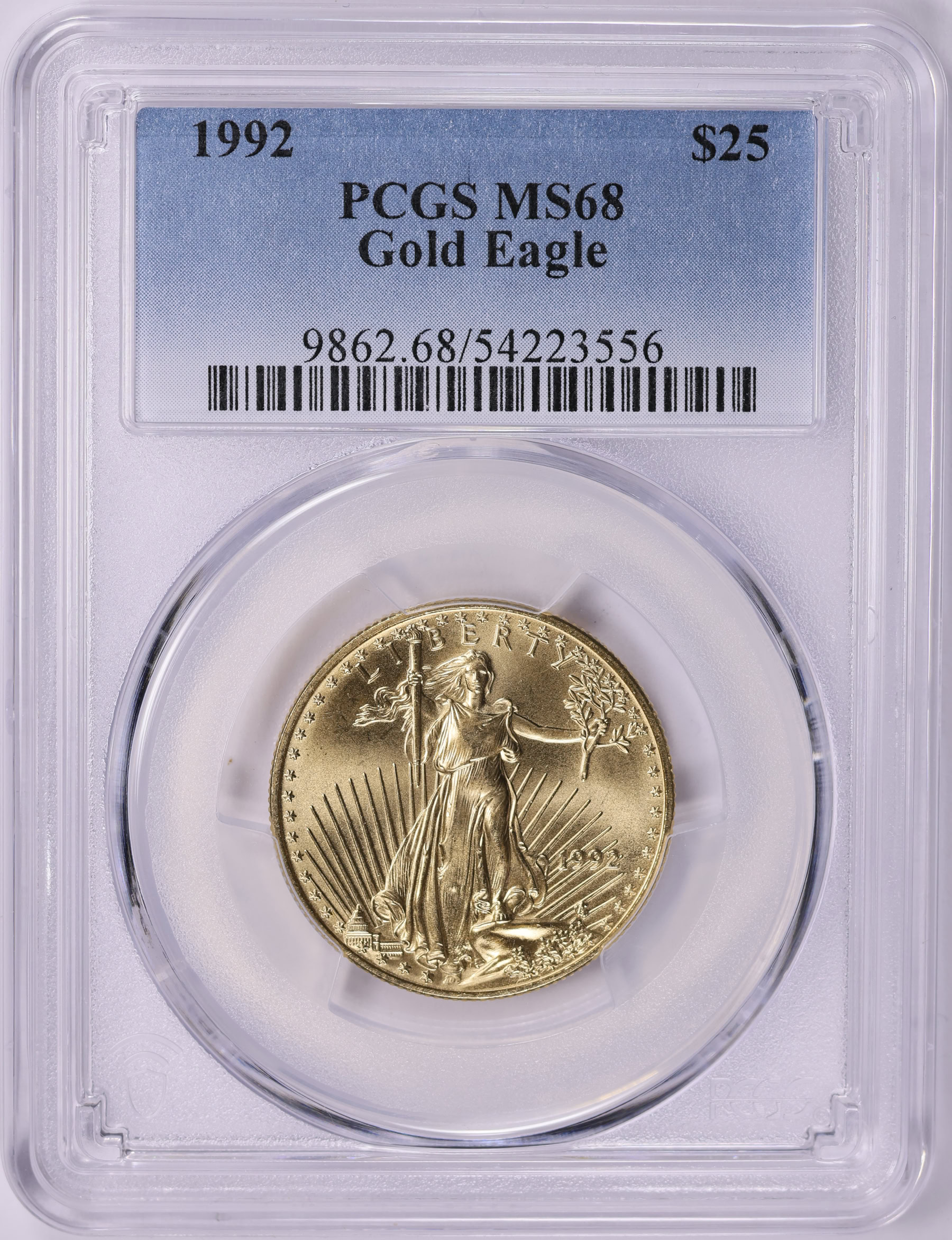 1992 $25 Half-Ounce Gold American Eagle PCGS MS-68 (Item 2012676